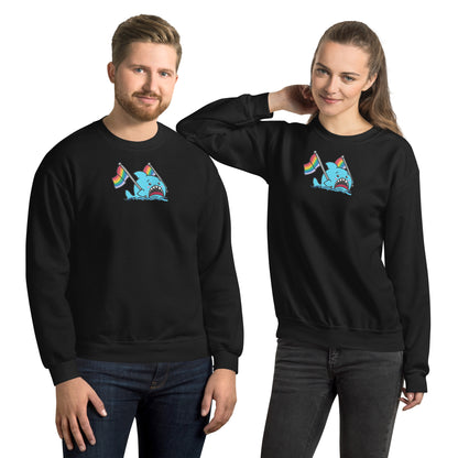 Anxious Shark for Pride- Genderless Sweatshirt- crewneck