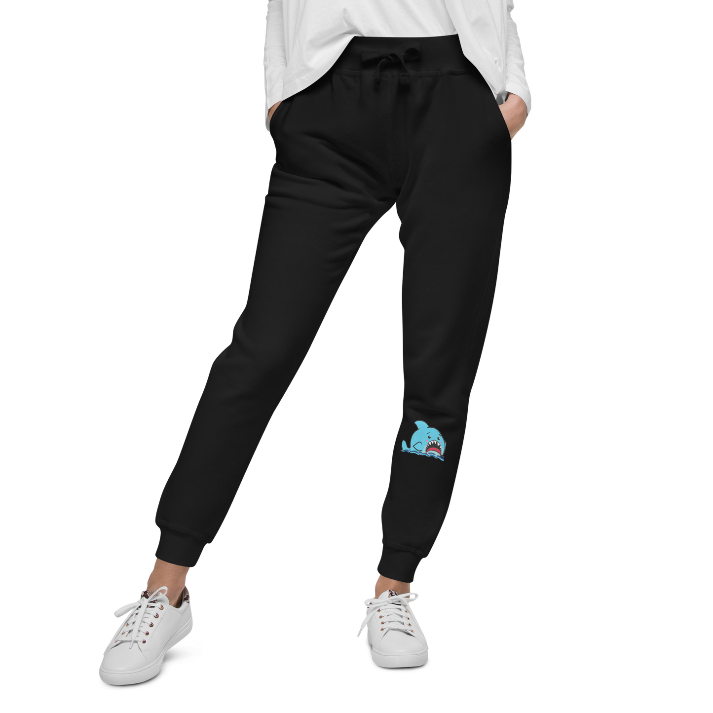 Anxious Shark- Genderless fleece sweatpants