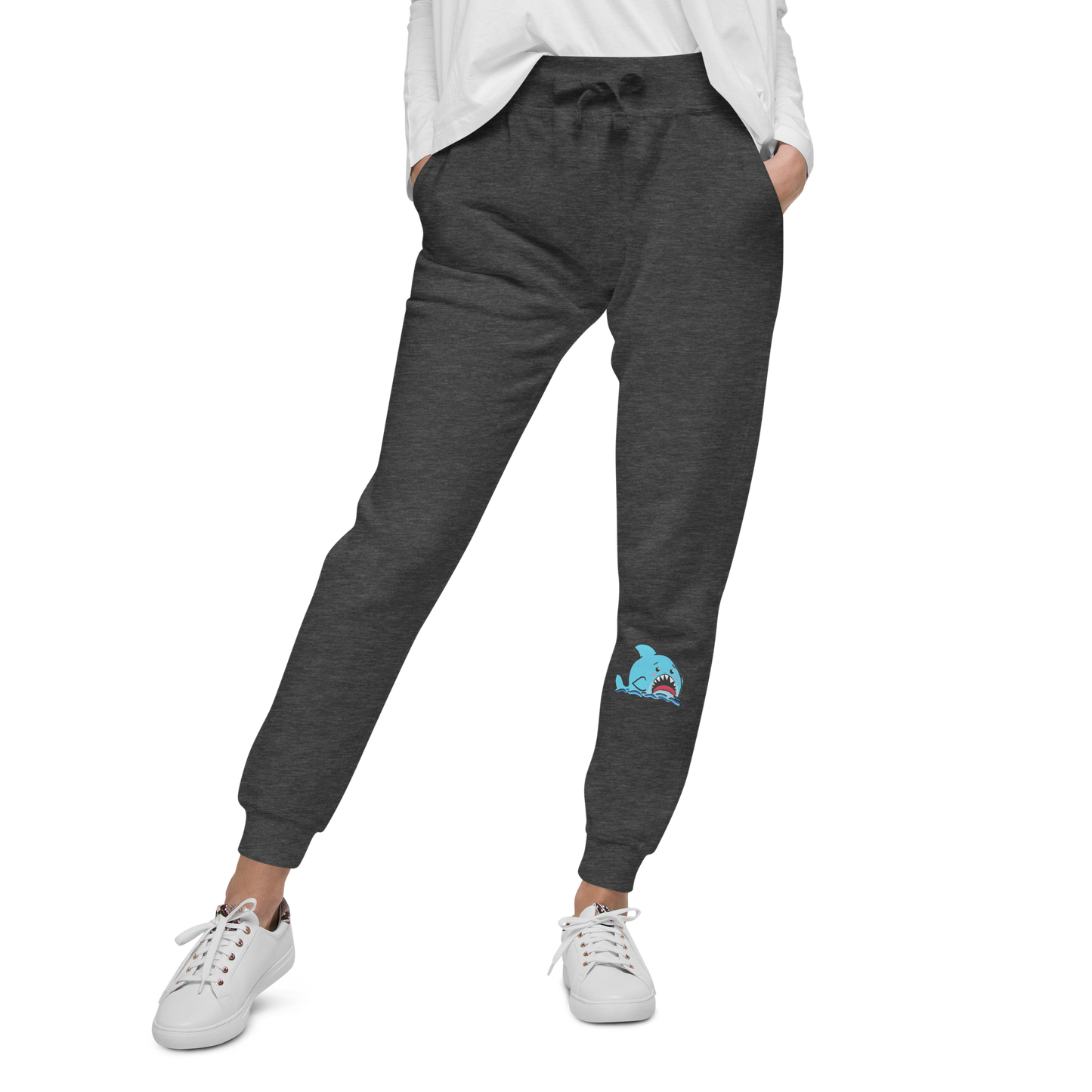Anxious Shark- Genderless fleece sweatpants