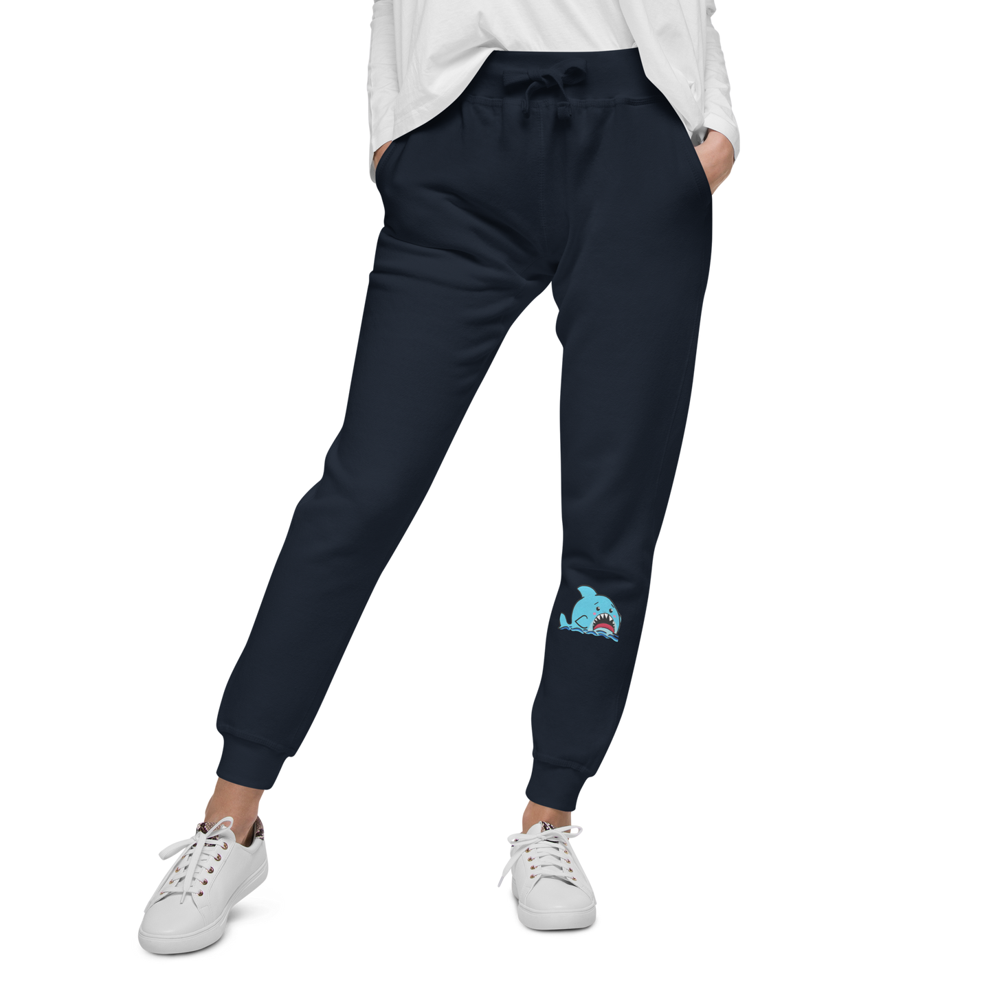 Anxious Shark- Genderless fleece sweatpants