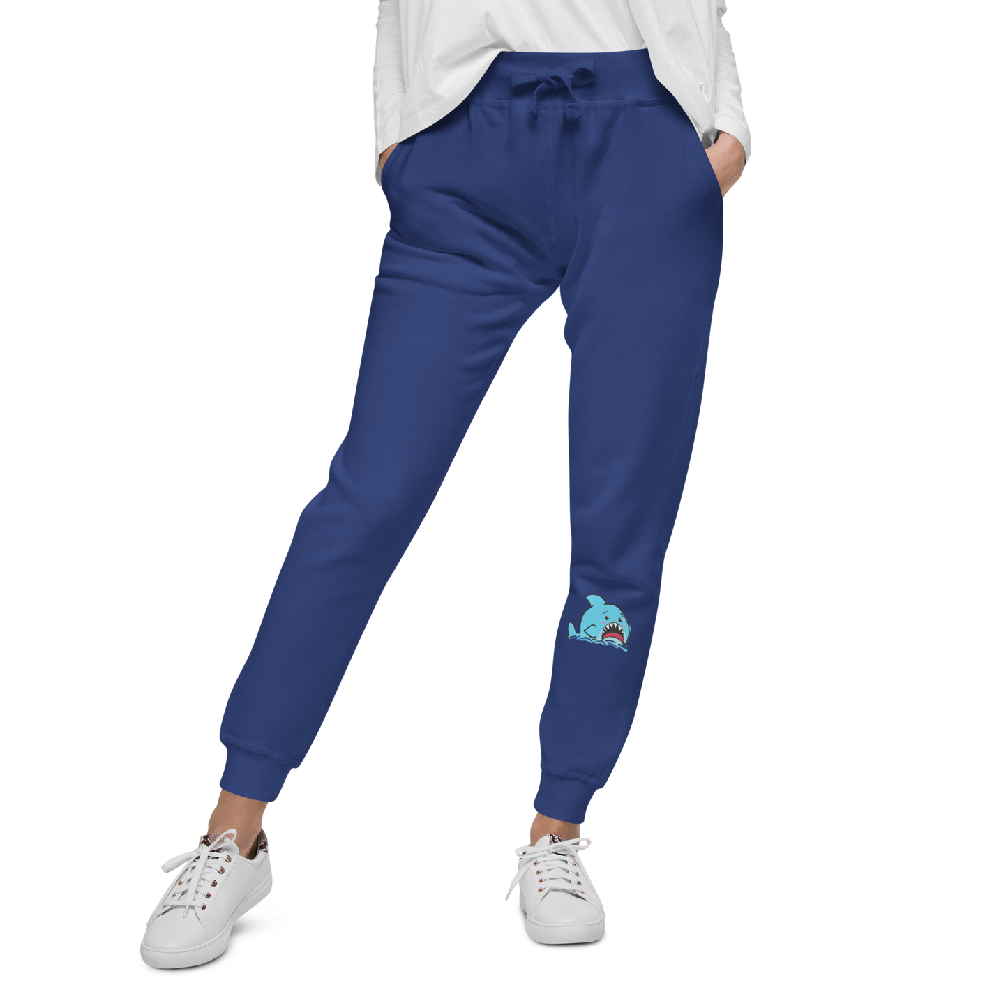 Anxious Shark- Genderless fleece sweatpants