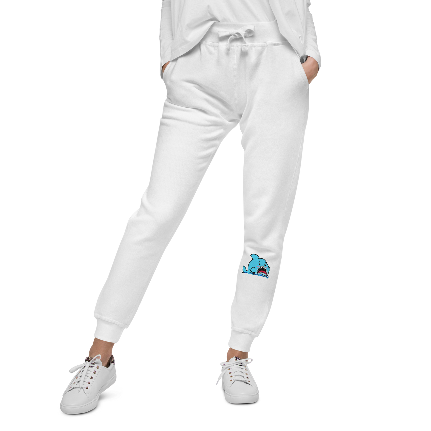 Anxious Shark- Genderless fleece sweatpants