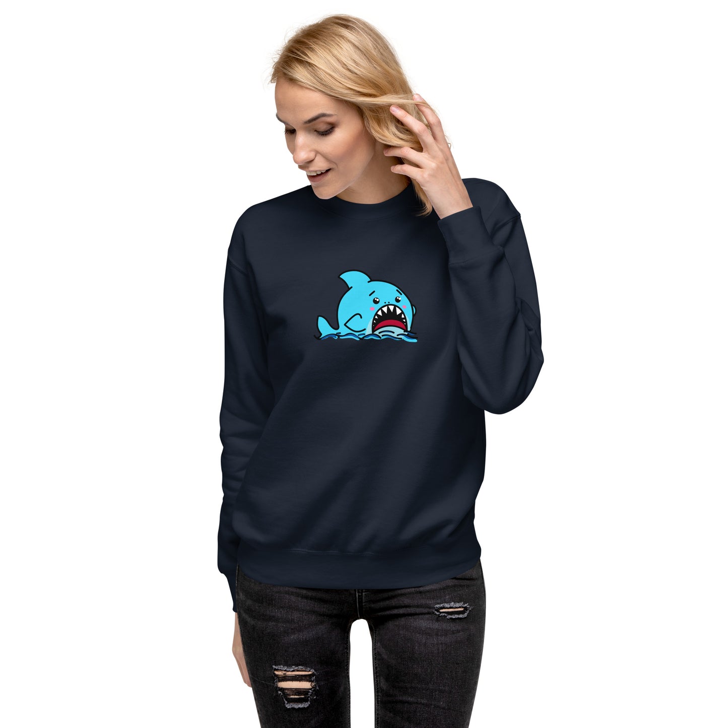 Anxious Shark- Genderless Premium Sweatshirt