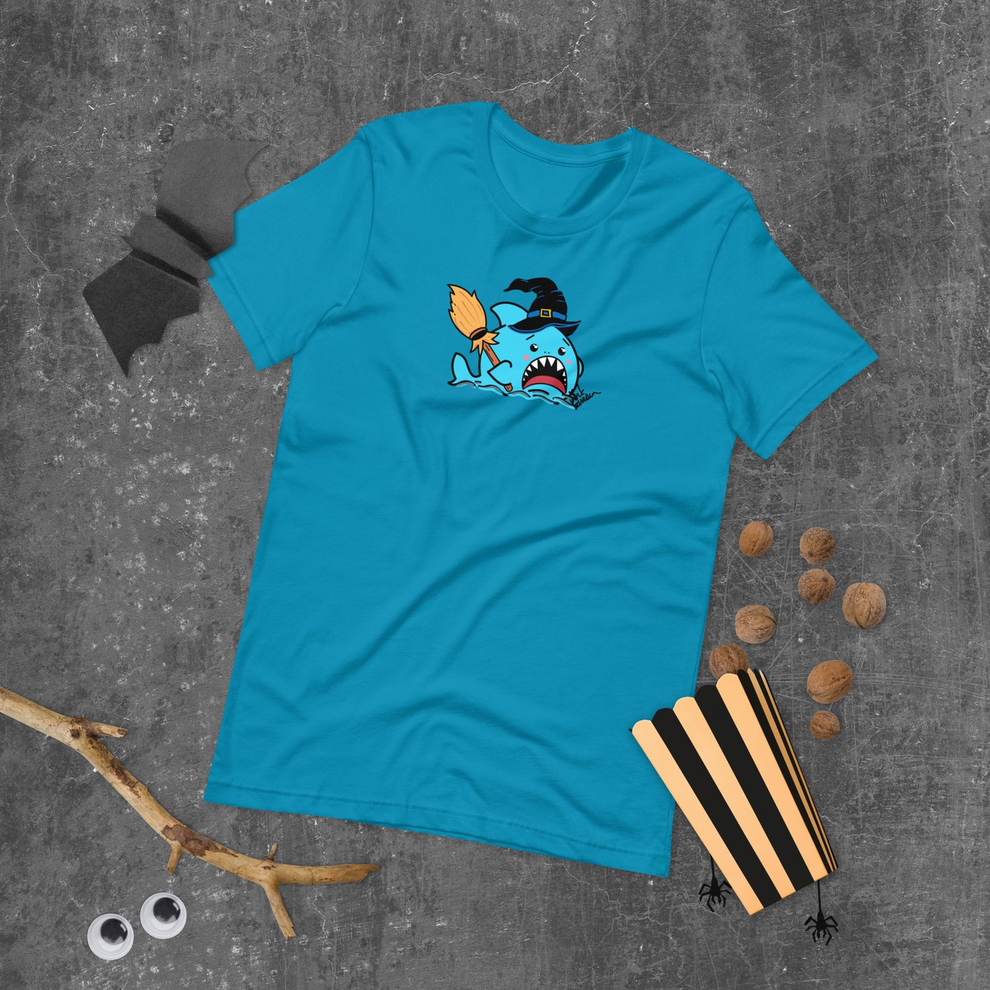 Halloween Sharks- Witch Shark Genderless Tshirt