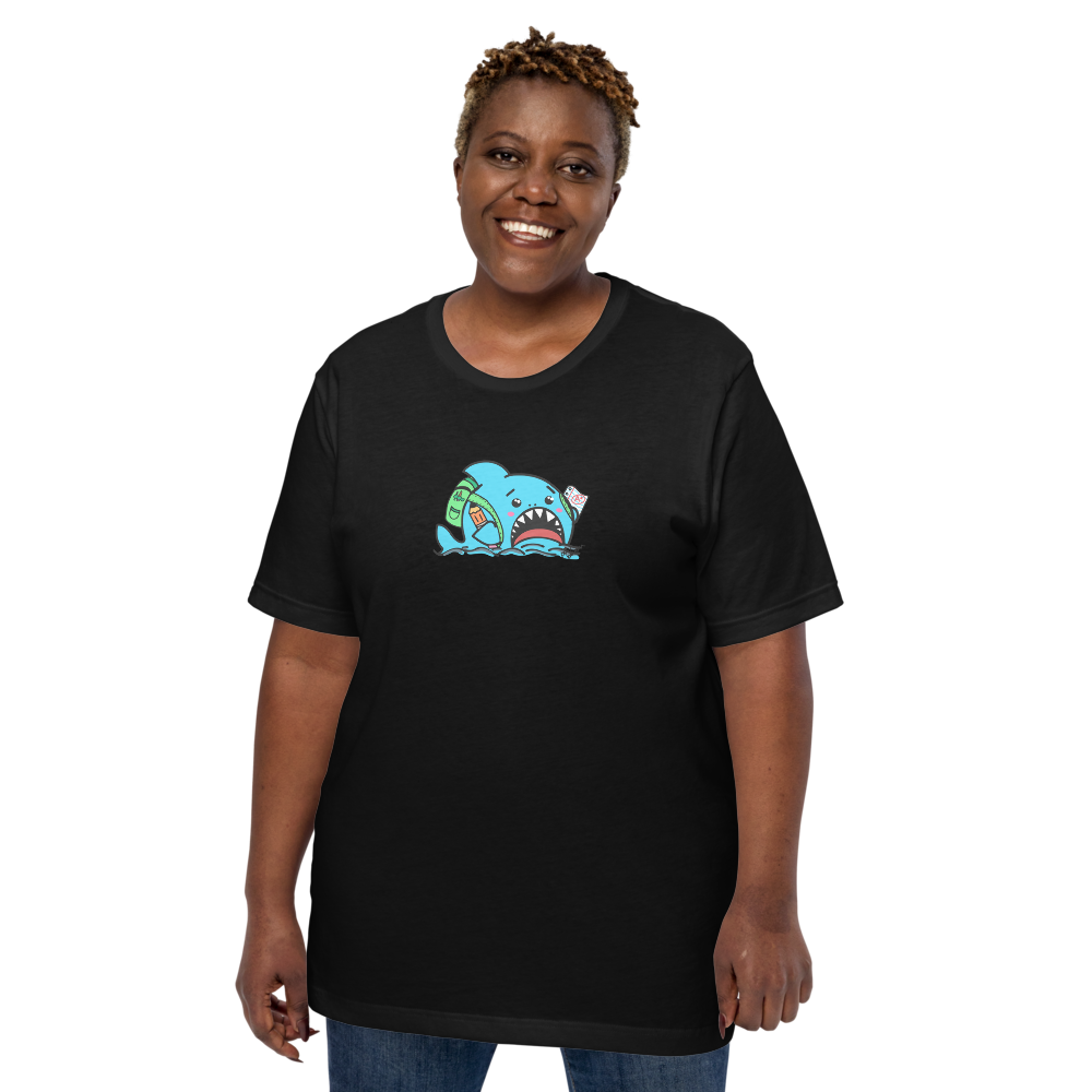Anxious Shark Goes to School- Genderless Tshirt