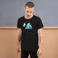 Non-Binary Pride Flag Anxious Shark Genderless Tshirt