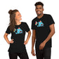 Pansexual Pride Flag Anxious Shark Genderless Tshirt