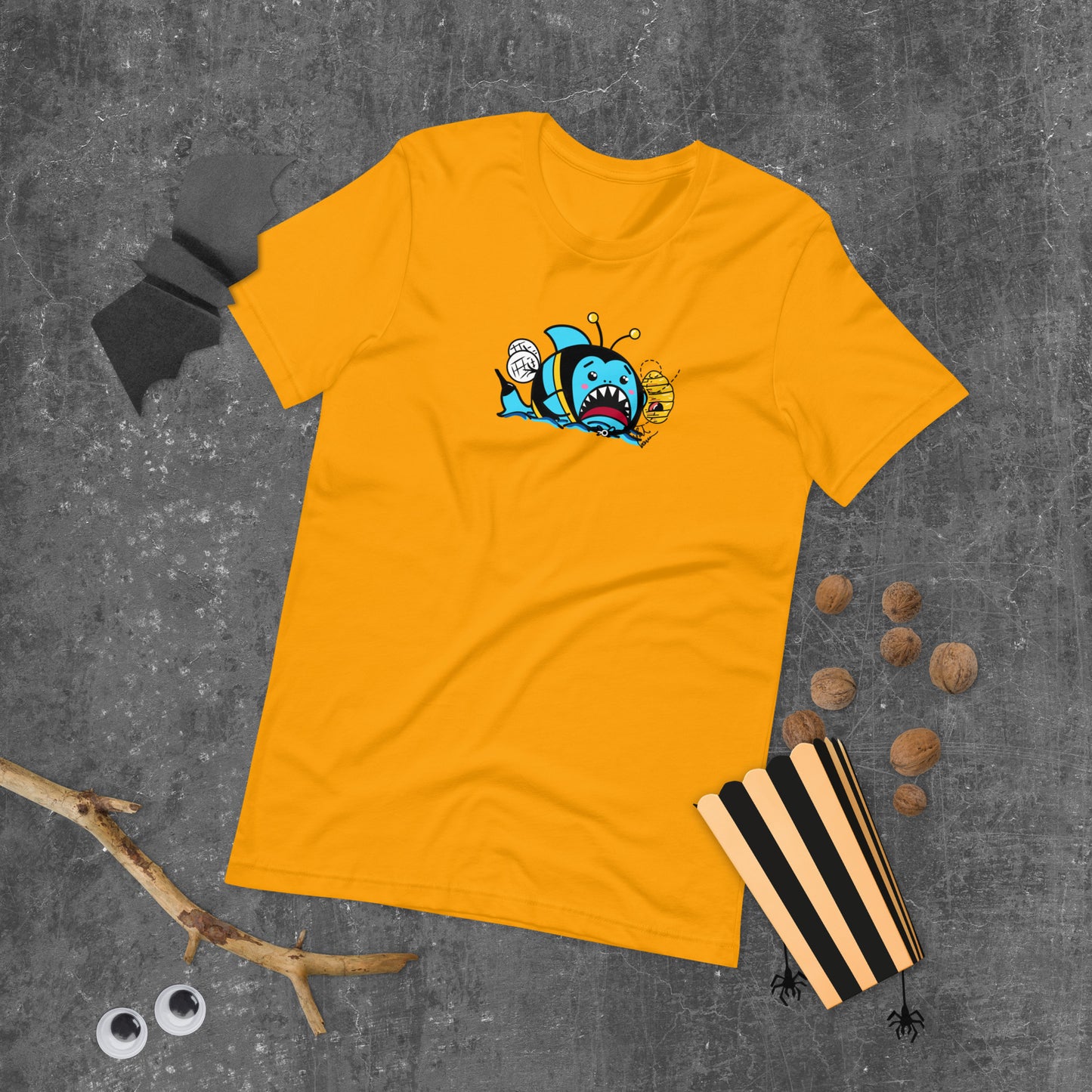Halloween Sharks- Bee Shark Genderless Tshirt