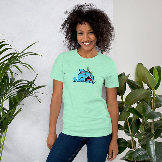 Halloween Sharks- Unicorn Shark Genderless Tshirt