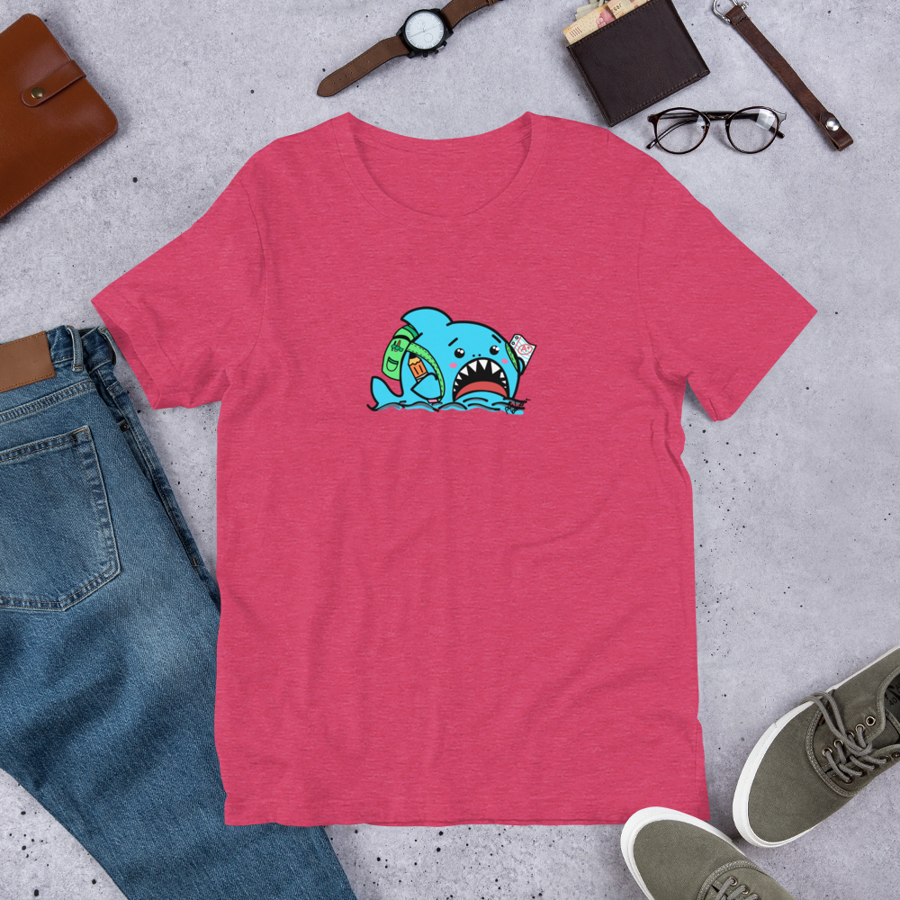 Anxious Shark Goes to School- Genderless Tshirt