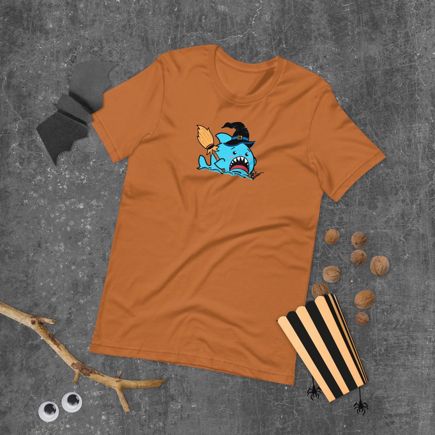 Halloween Sharks- Witch Shark Genderless Tshirt