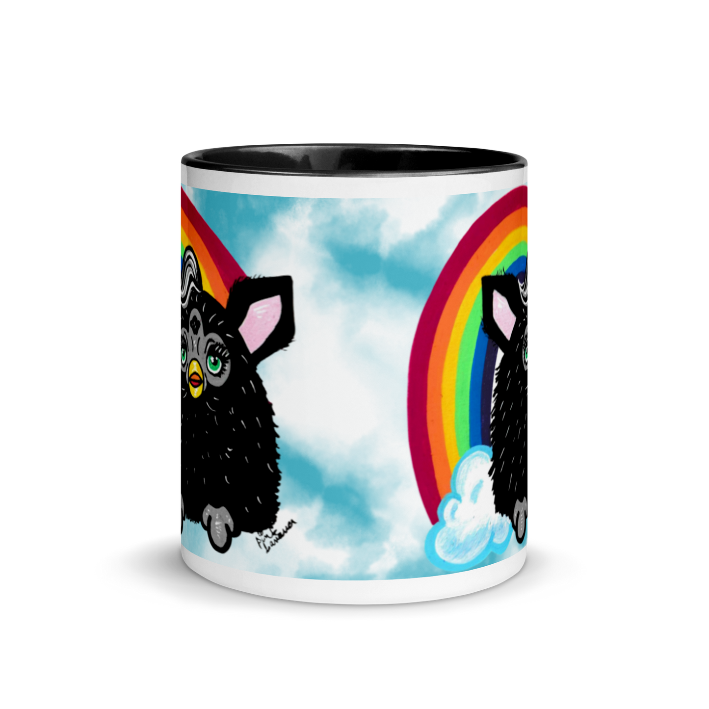 Cute Furby with Rainbow Mug (11oz)