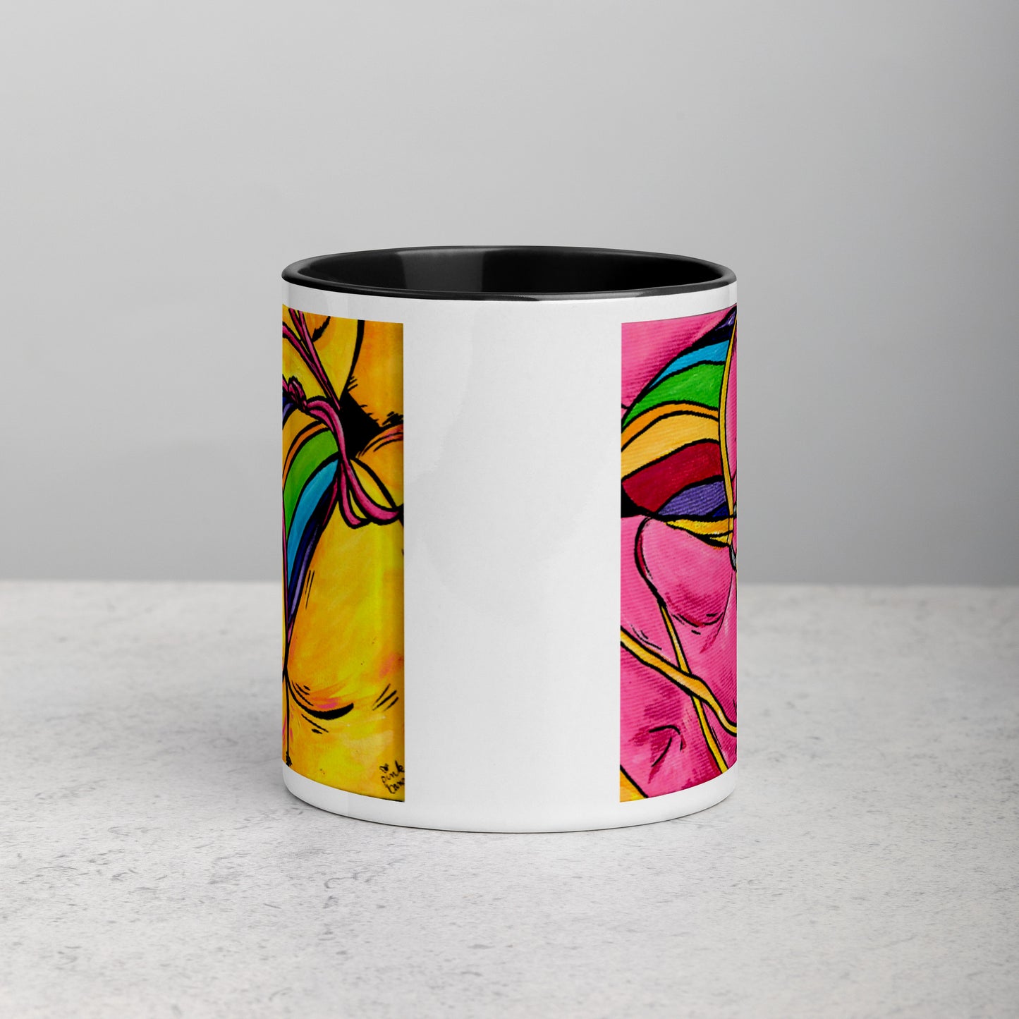 Flaunt It (Yellow Booty/Pink Curves) Mug (11oz)