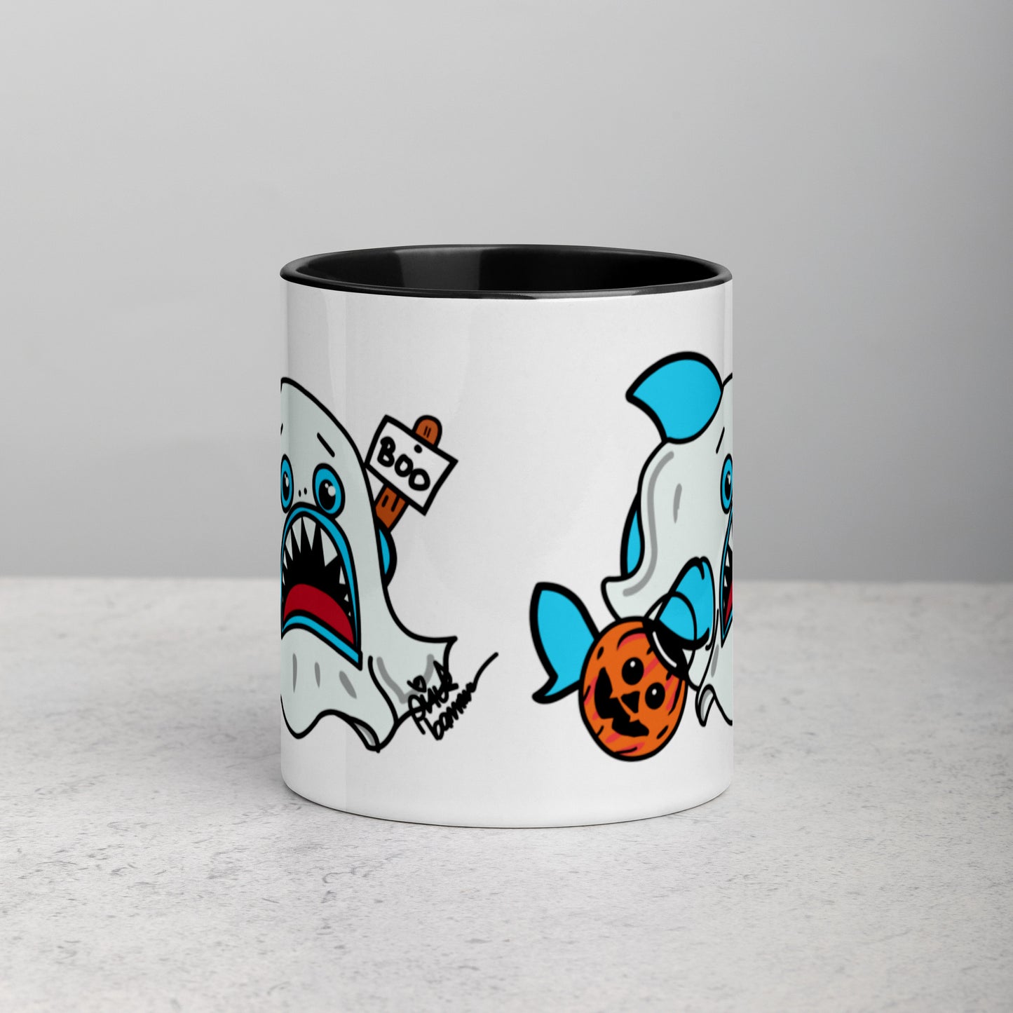 Halloween Sharks Mug- Ghost Shark (11oz)