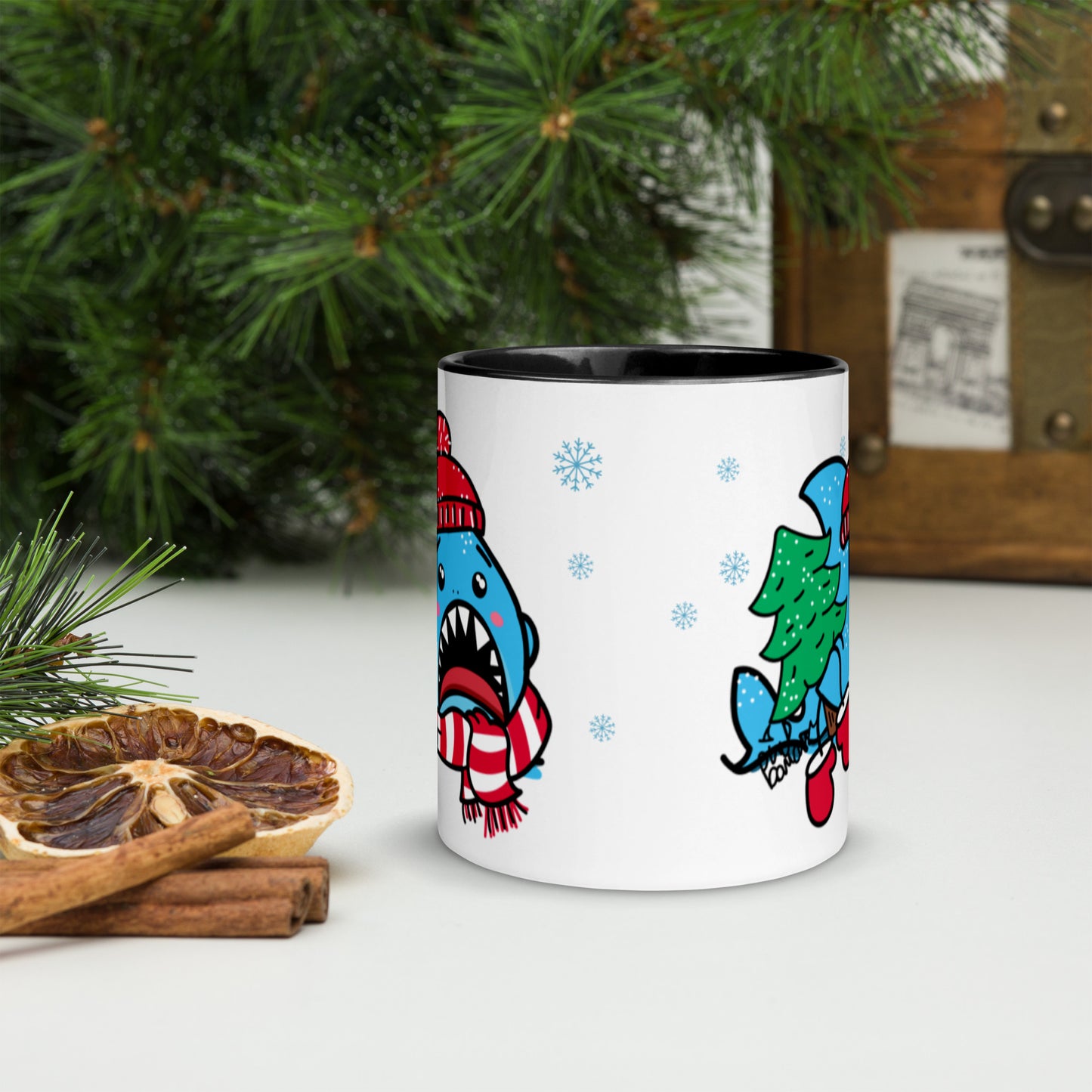 Holiday Sharks Mug- Trim the Tree (11oz)