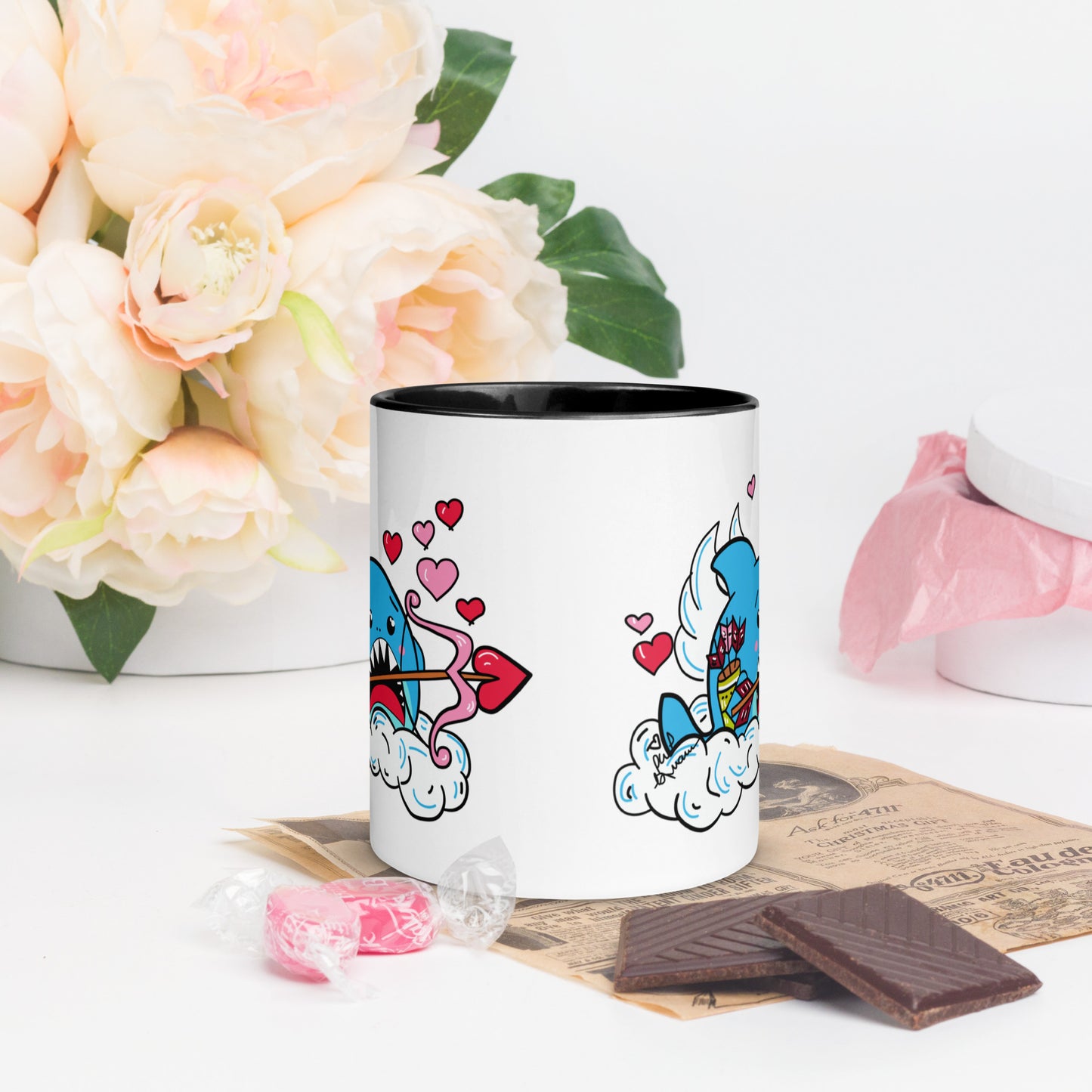 Valentine's Shark- Cupid Mug (11oz)