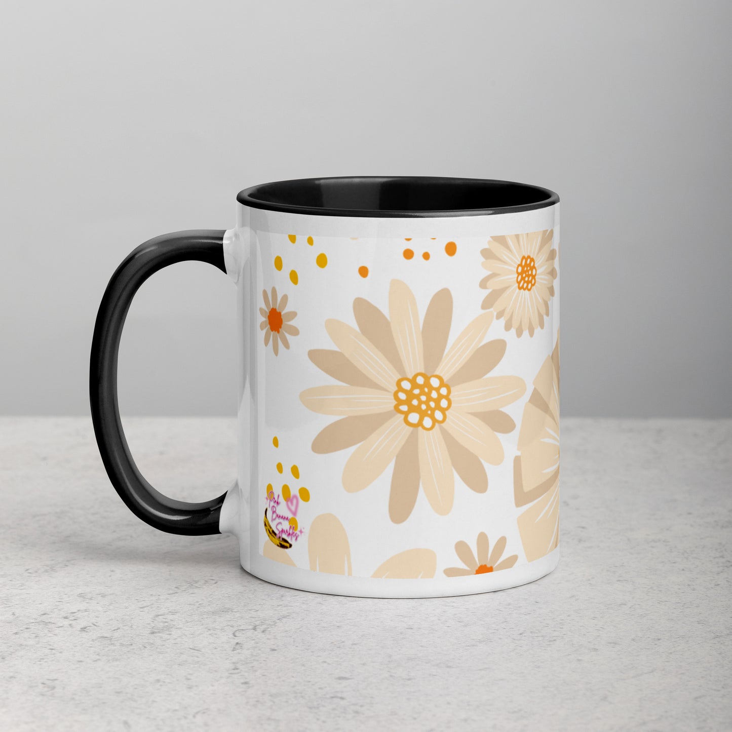 Less Hustle, More Snuggles Mug (flowers)