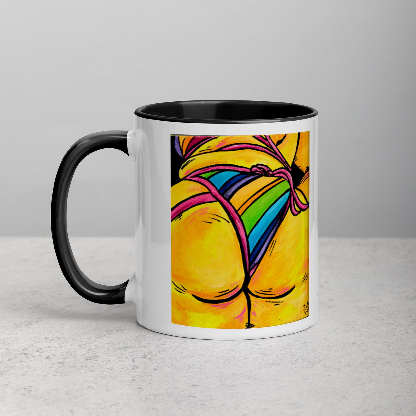 Flaunt It (Yellow Booty/Pink Curves) Mug (11oz)