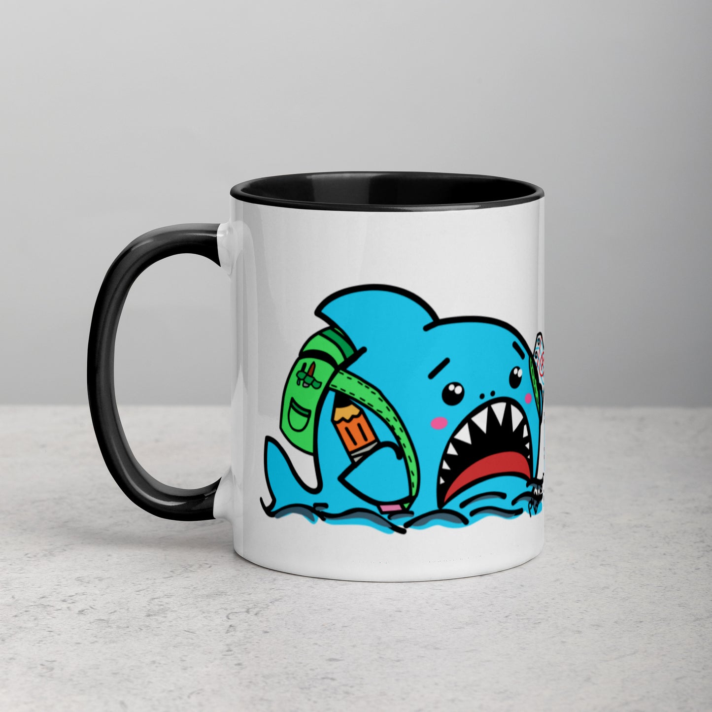 Anxious Shark Goes to School- Mug (11oz)