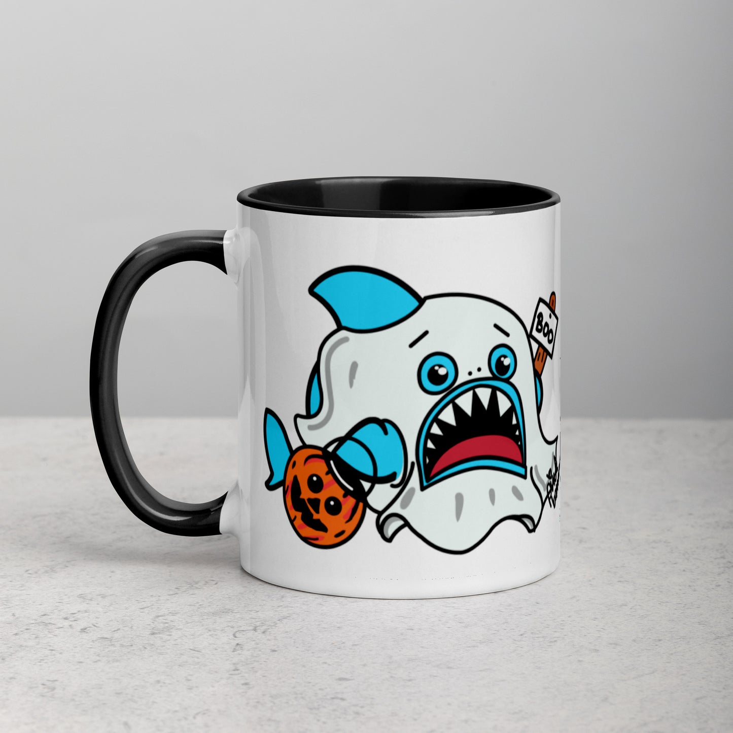 Halloween Sharks Mug- Ghost Shark (11oz)