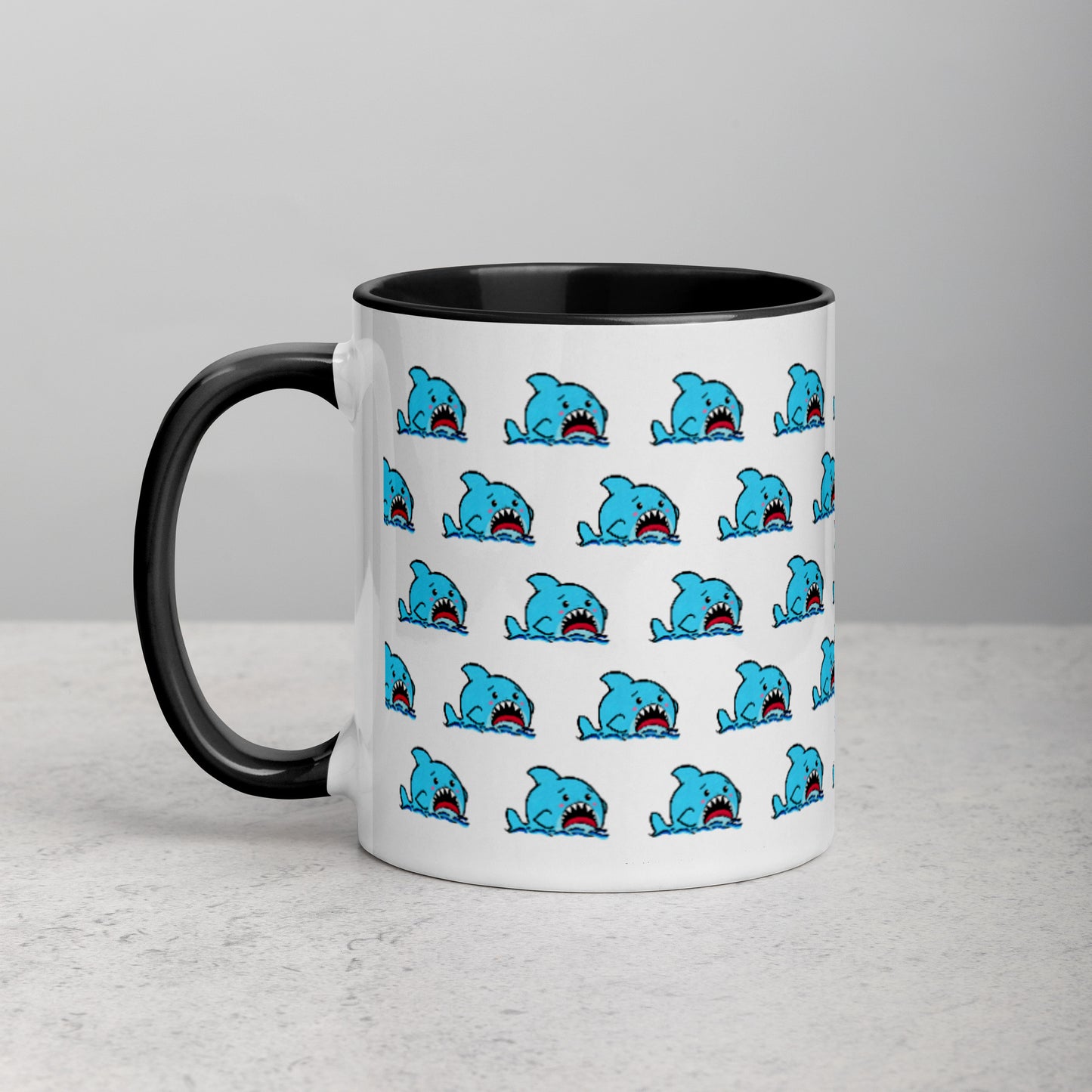 Anxious Shark Allover Mug (11oz)
