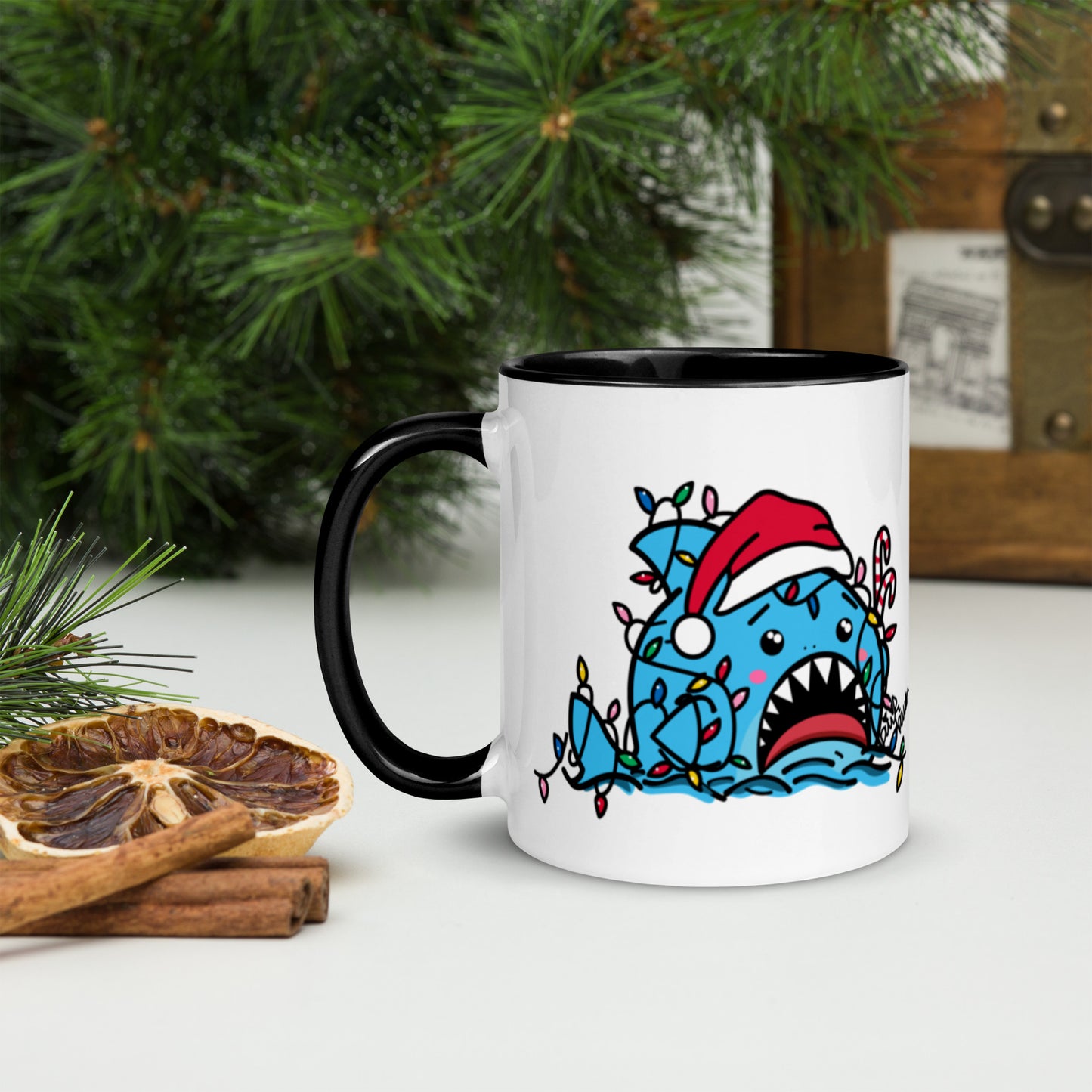 Holiday Sharks Mug- Let there be Lights (11oz)