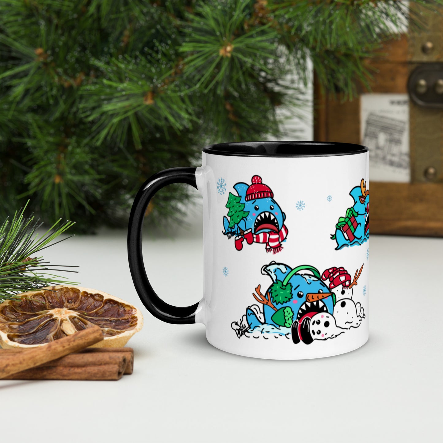 Holiday Sharks Mug- Merry Christmas to all.... the sharks! (11oz)