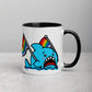 Anxious Shark Mug with Basic Rainbow Pride Flag (11oz)