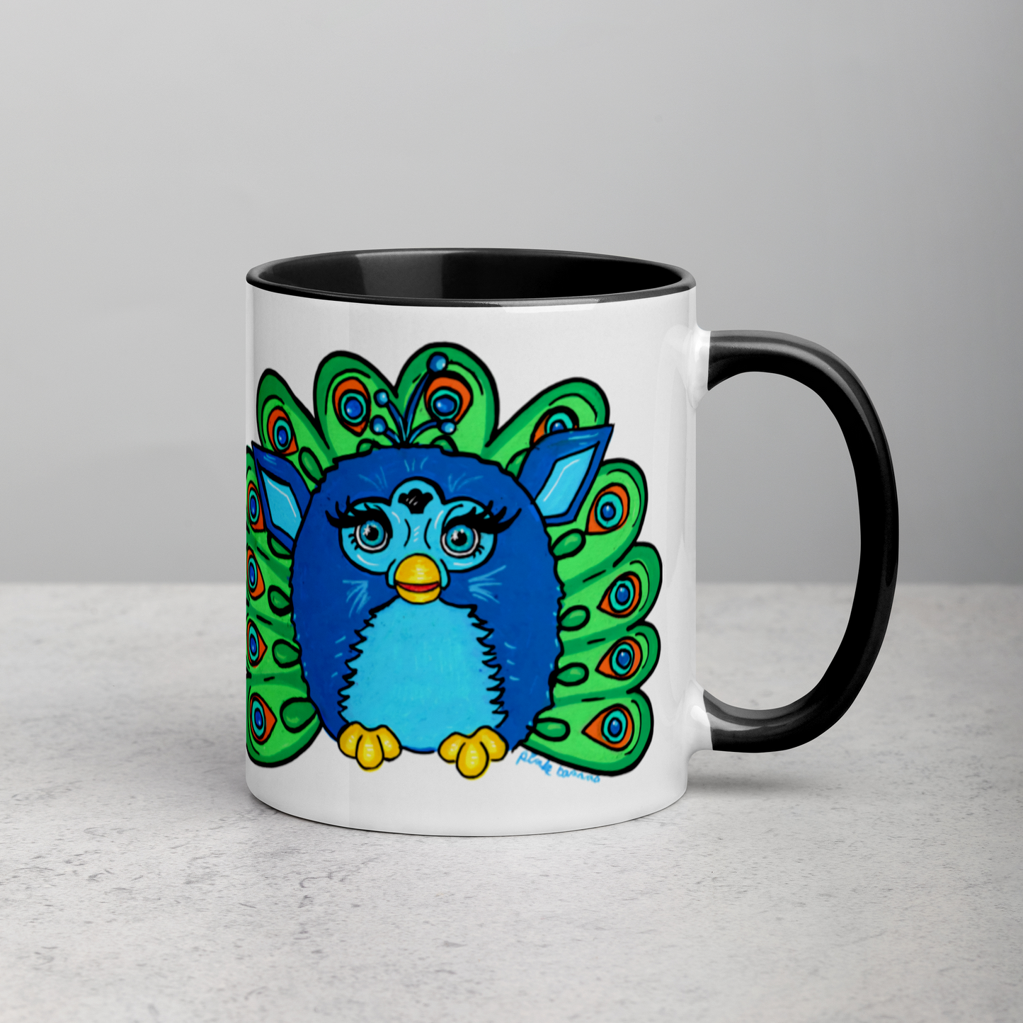 Peacock Furby Mug