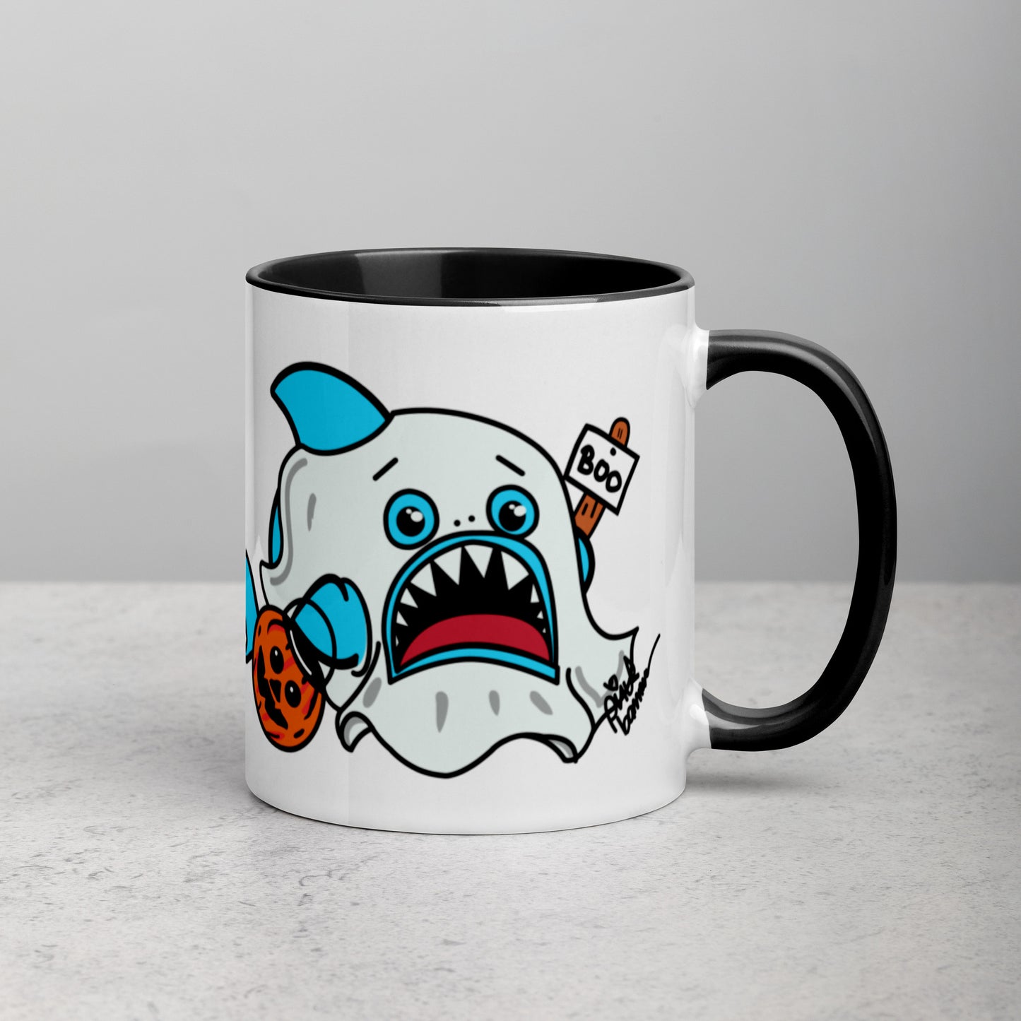 Halloween Sharks Mug- Ghost Shark (11oz)