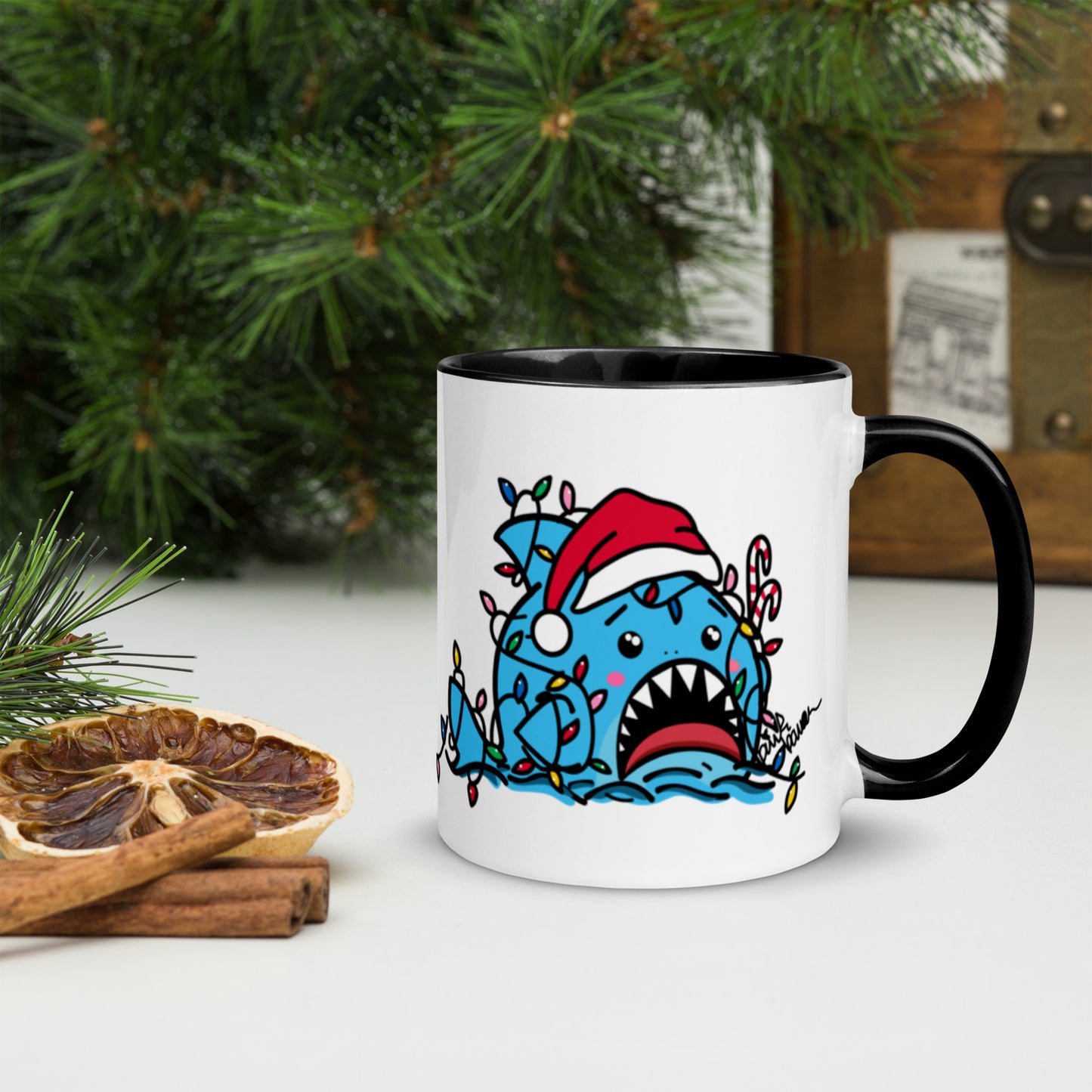 Holiday Sharks Mug- Let there be Lights (11oz)