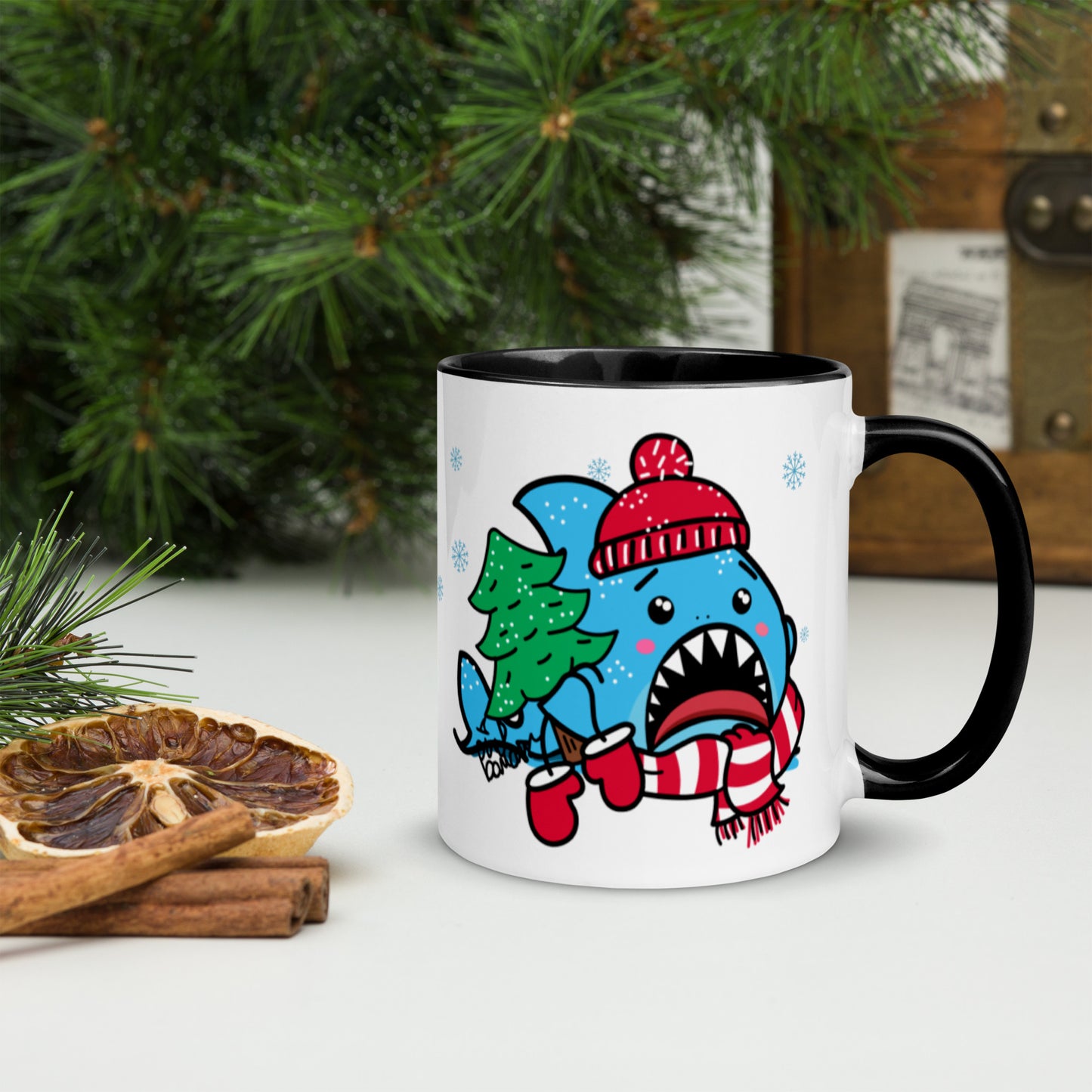 Holiday Sharks Mug- Trim the Tree (11oz)