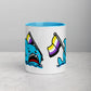 Anxious Shark Mug with Non-Binary Pride Flag (11oz)