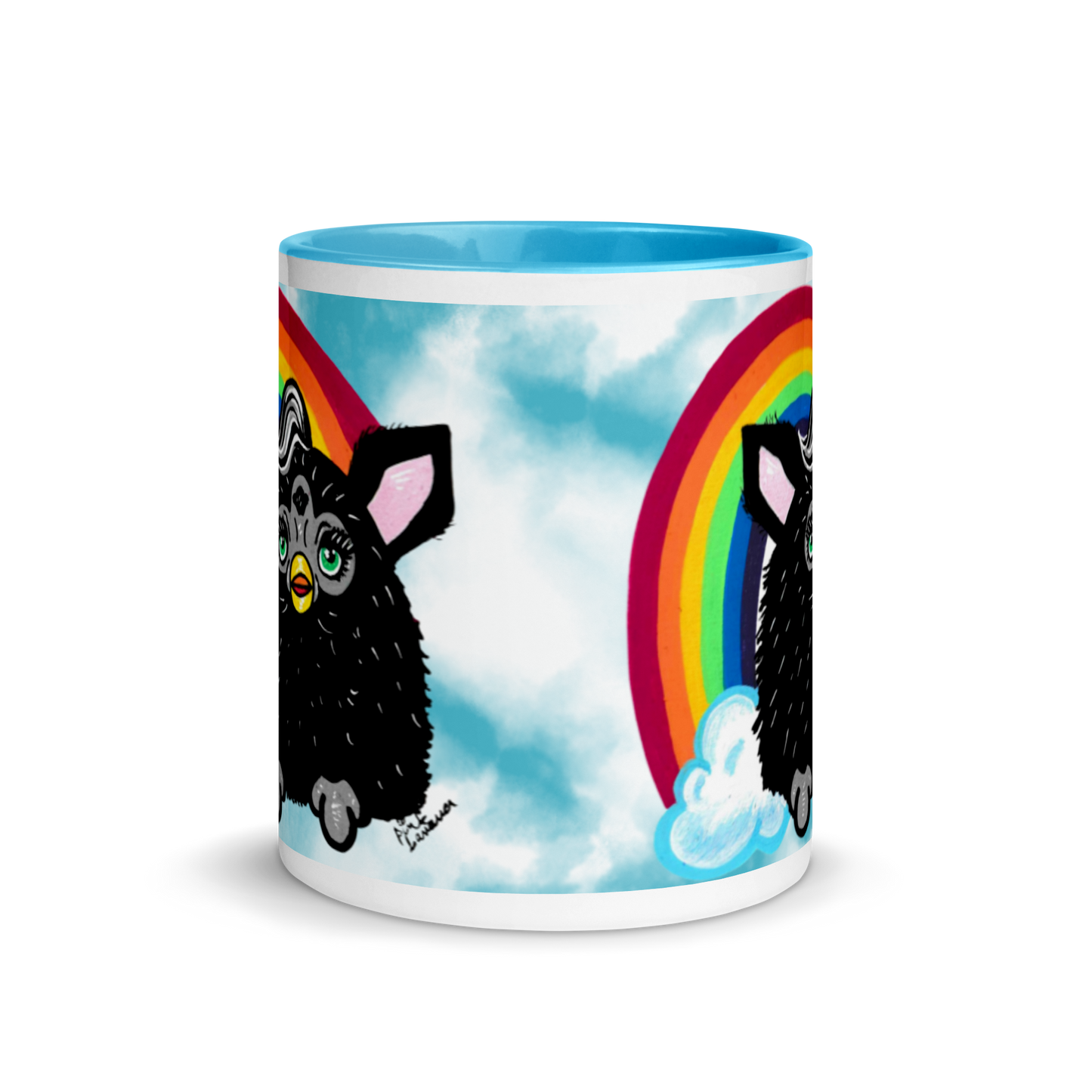 Cute Furby with Rainbow Mug (11oz)