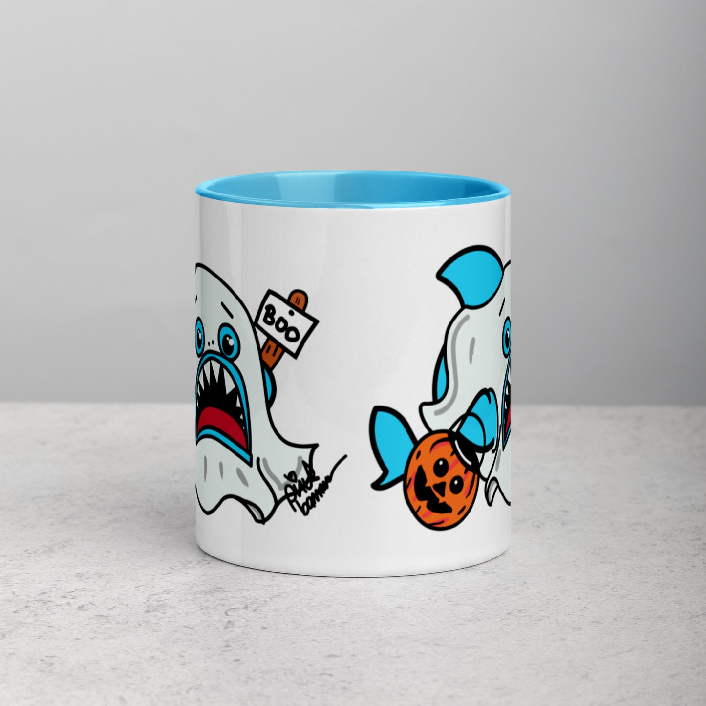 Halloween Sharks Mug- Ghost Shark (11oz)