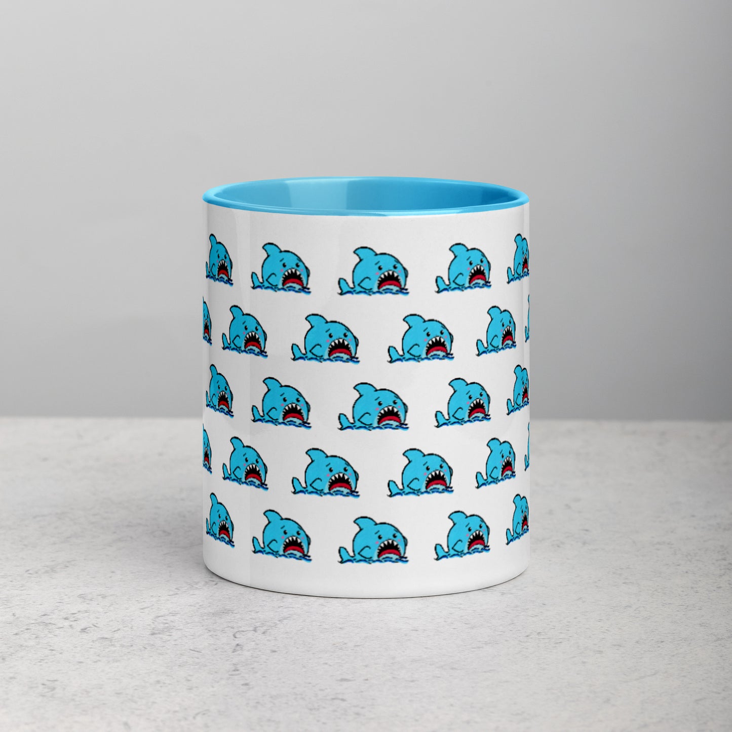Anxious Shark Allover Mug (11oz)