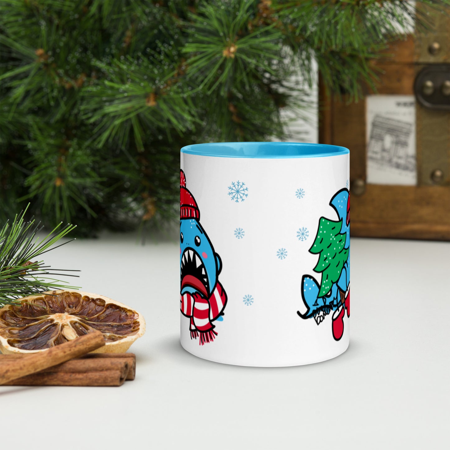 Holiday Sharks Mug- Trim the Tree (11oz)