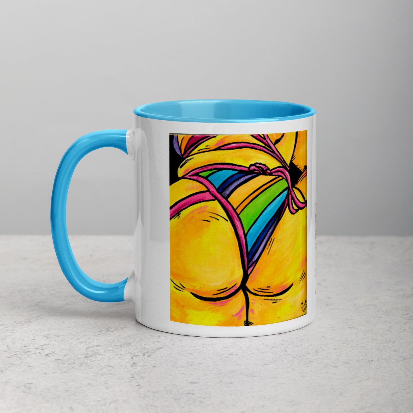 Flaunt It (Yellow Booty/Pink Curves) Mug (11oz)