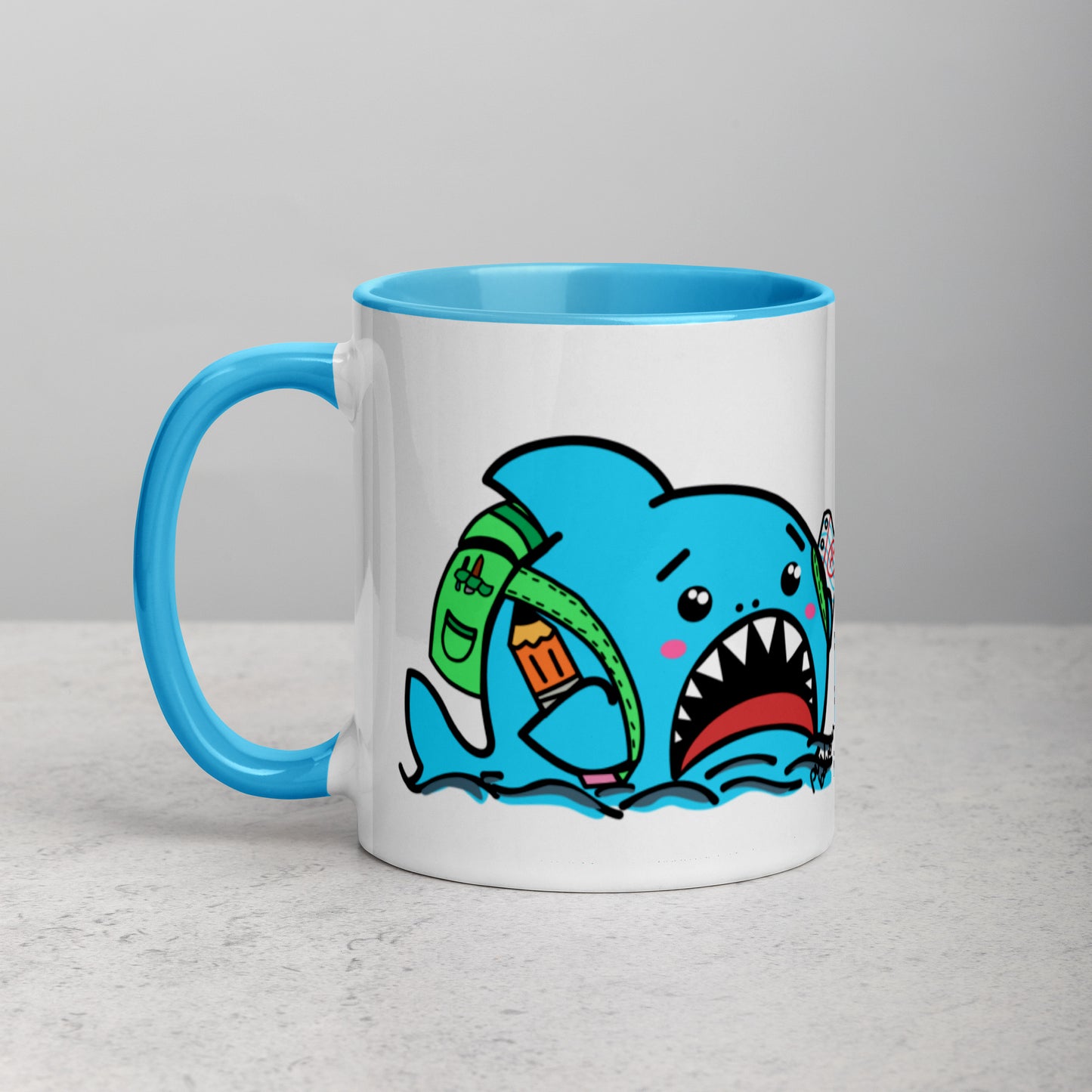Anxious Shark Goes to School- Mug (11oz)