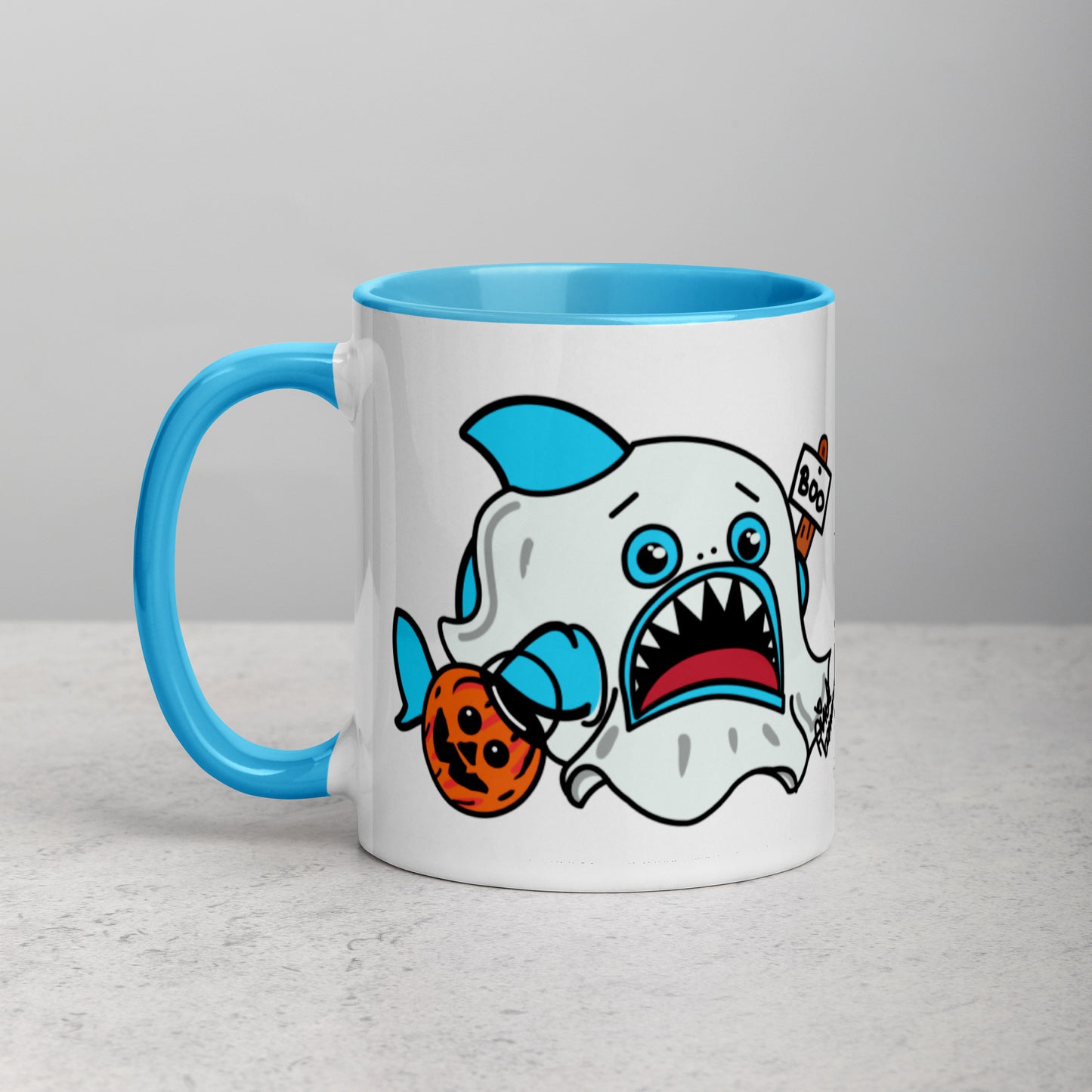 Halloween Sharks Mug- Ghost Shark (11oz)