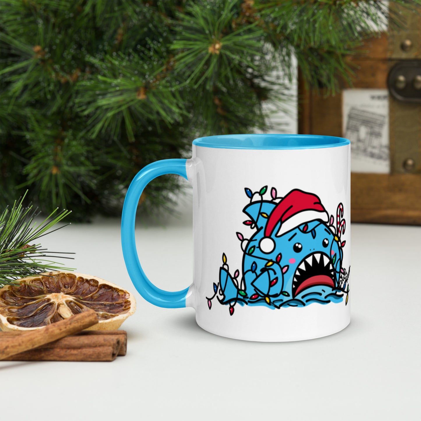 Holiday Sharks Mug- Let there be Lights (11oz)