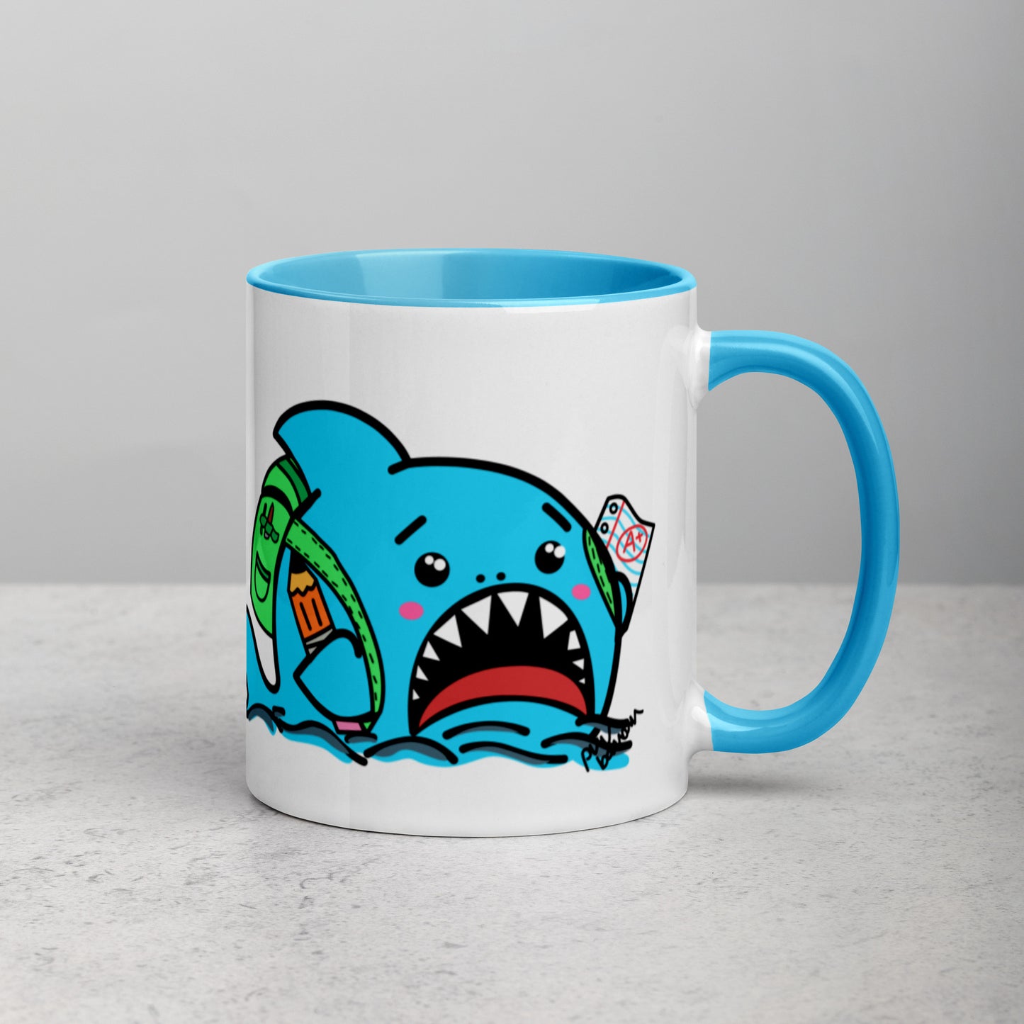 Anxious Shark Goes to School- Mug (11oz)