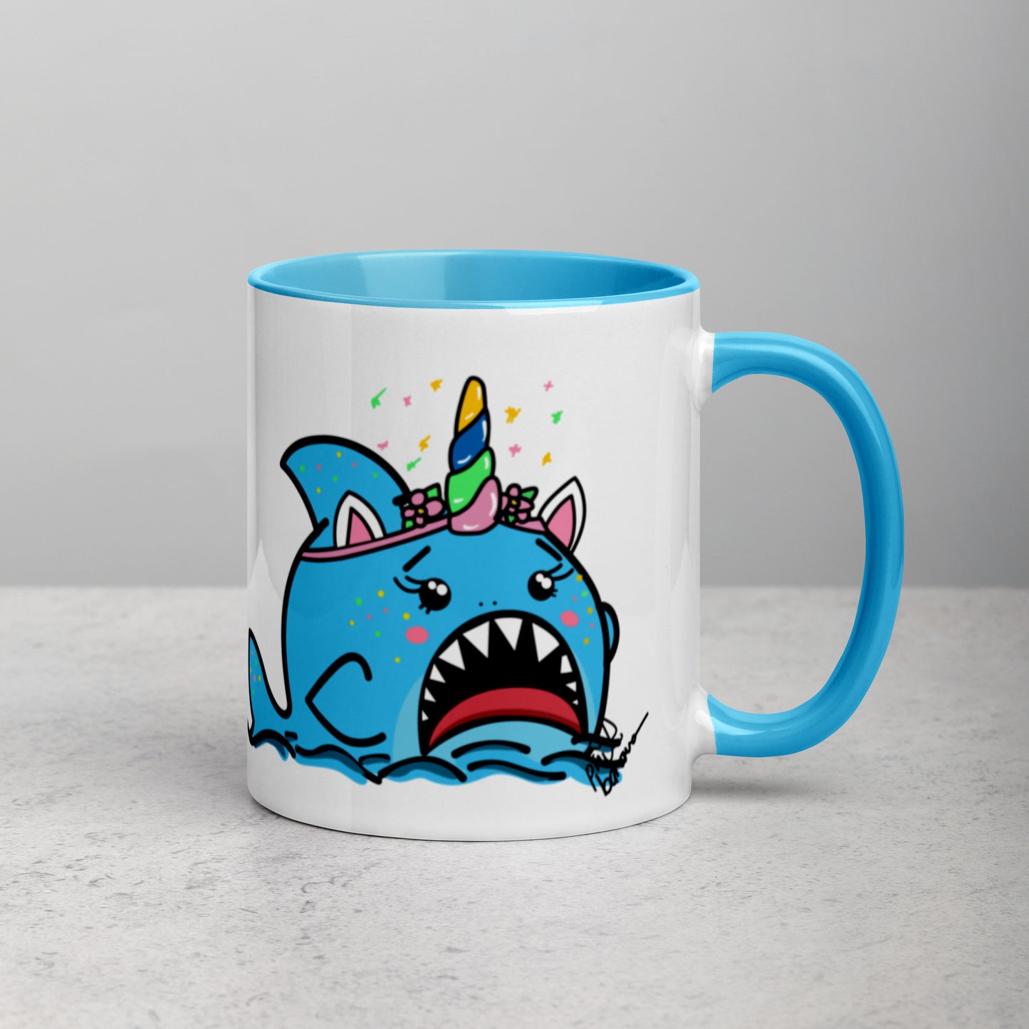 Halloween Sharks Mug- Unicorn Shark (11oz)