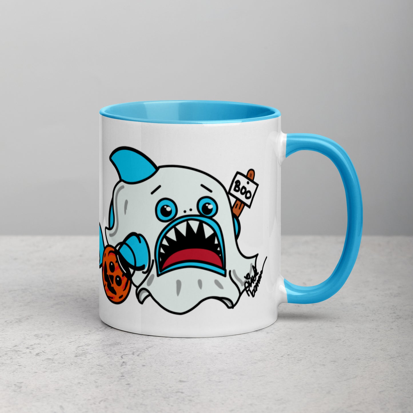 Halloween Sharks Mug- Ghost Shark (11oz)