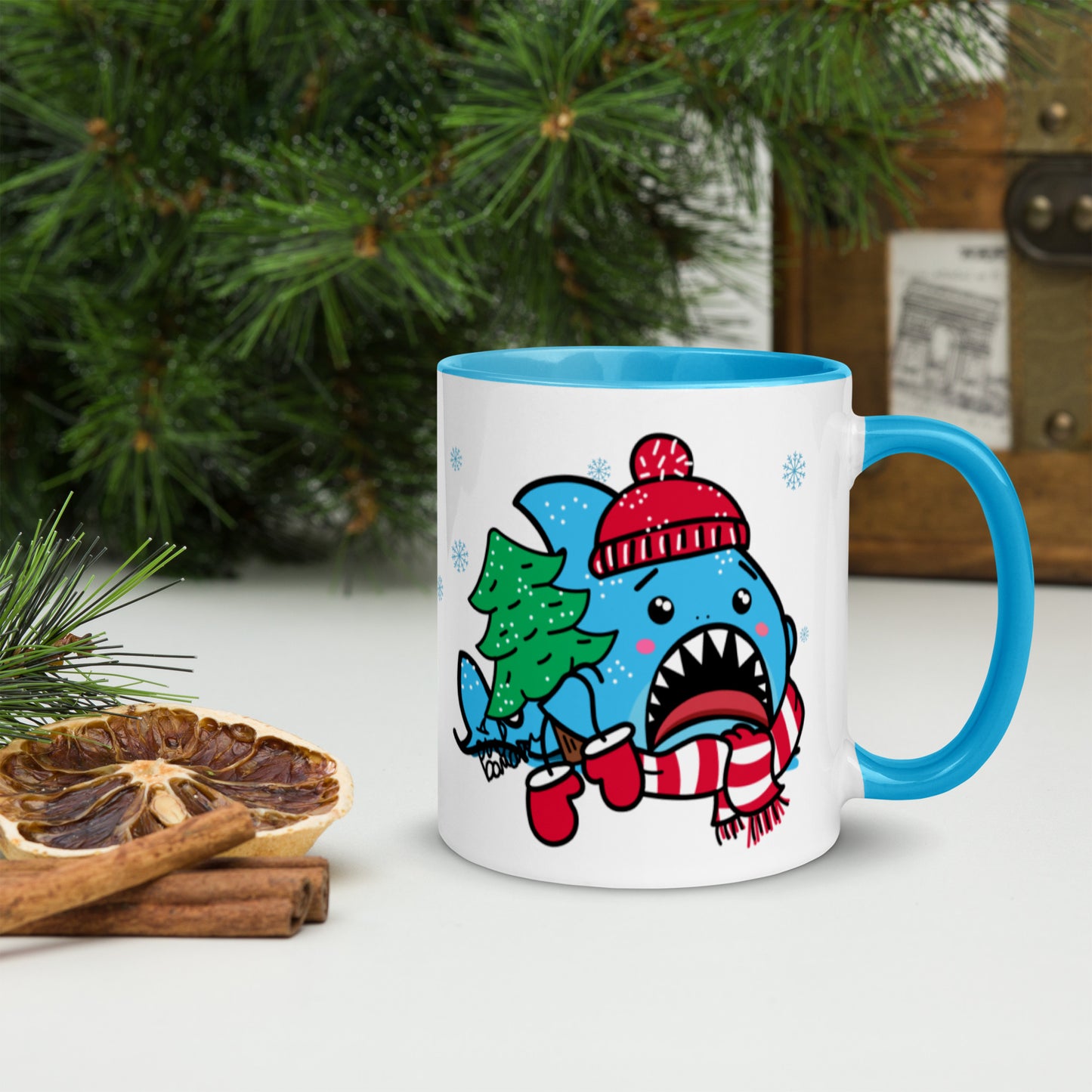 Holiday Sharks Mug- Trim the Tree (11oz)