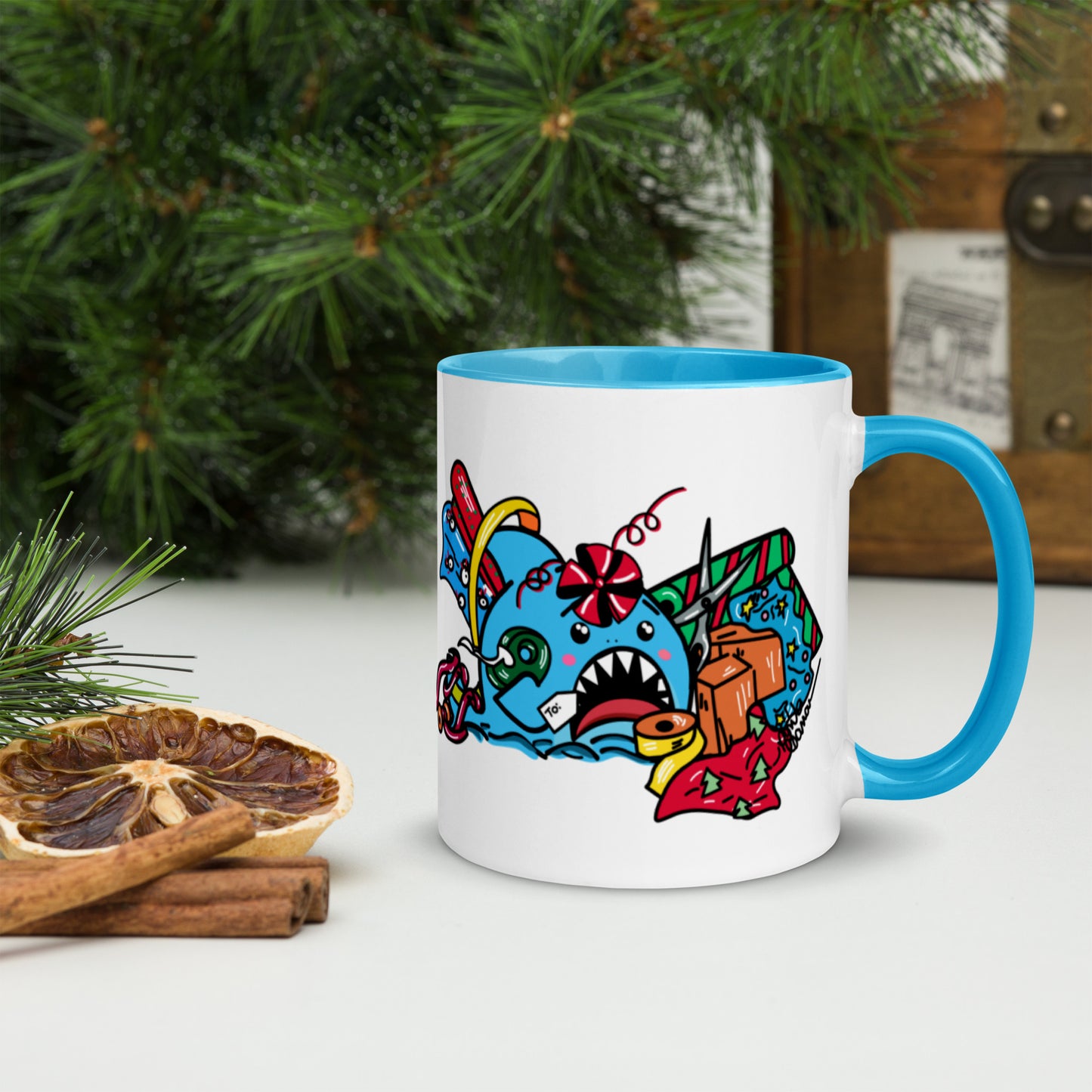 Holiday Shark Mug- Time to Wrap the Gifts! (11oz)