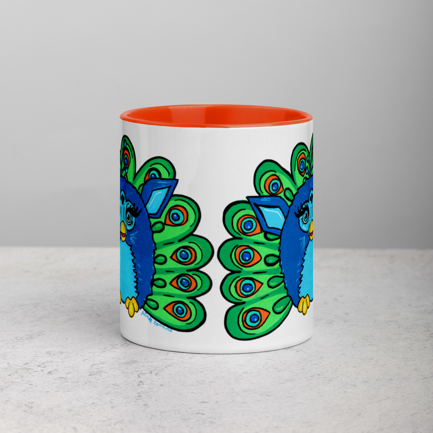 Peacock Furby Mug