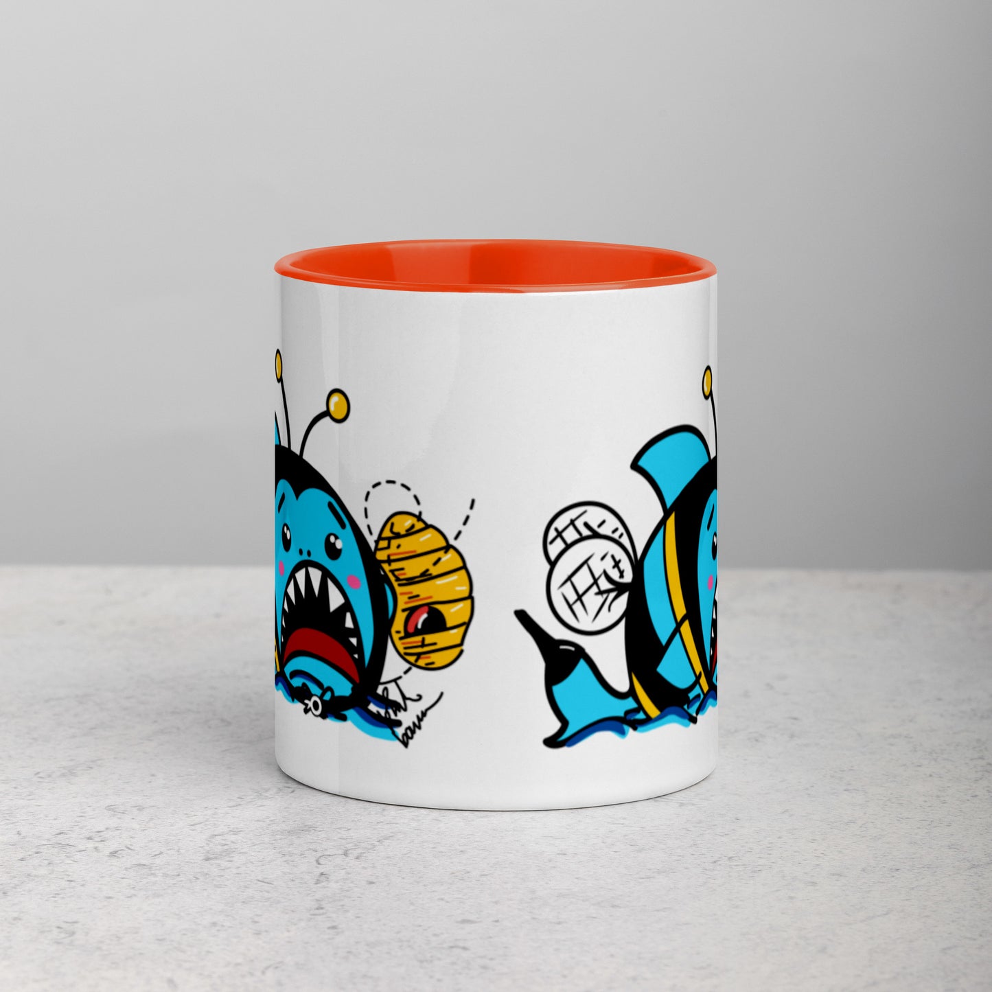 Halloween Sharks Mug- Bee Shark (11oz)