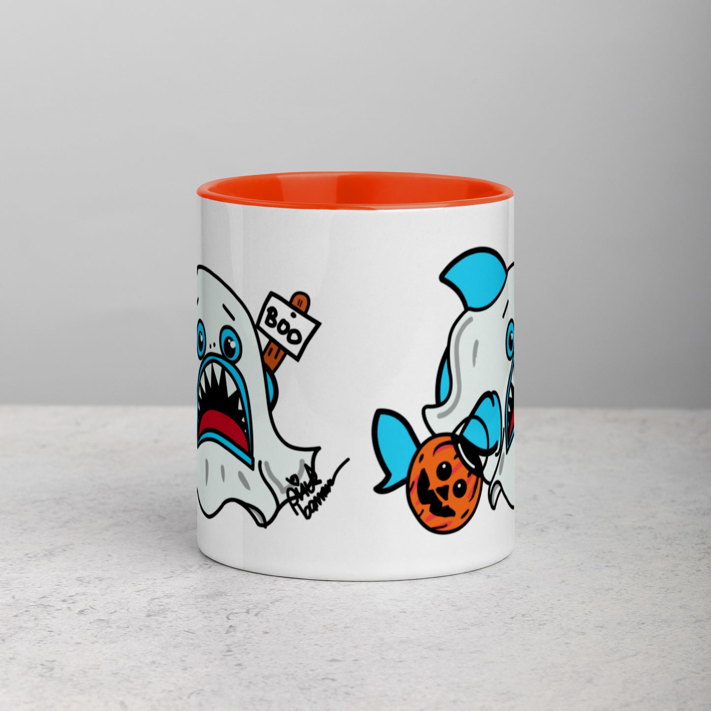 Halloween Sharks Mug- Ghost Shark (11oz)