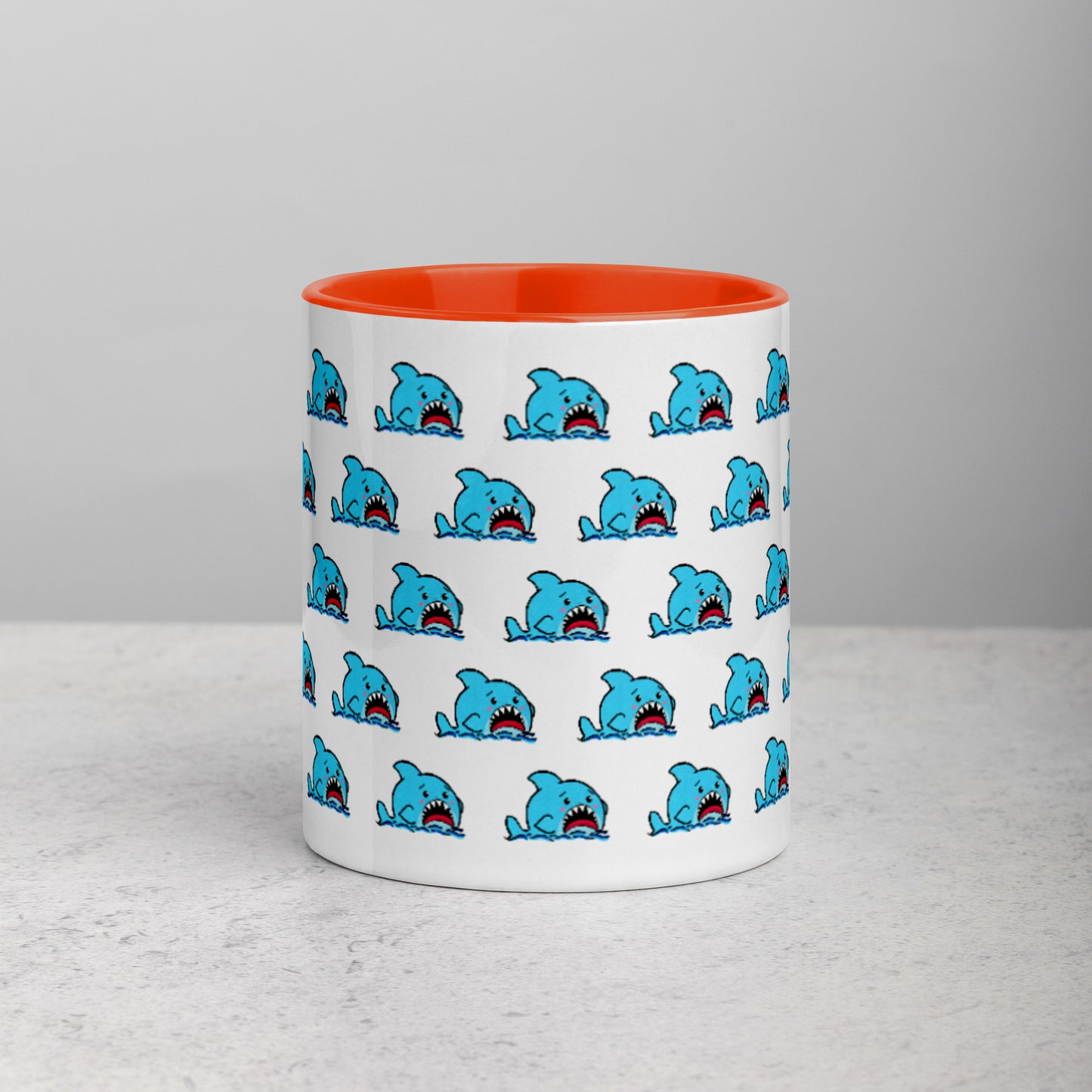 Anxious Shark Allover Mug (11oz)